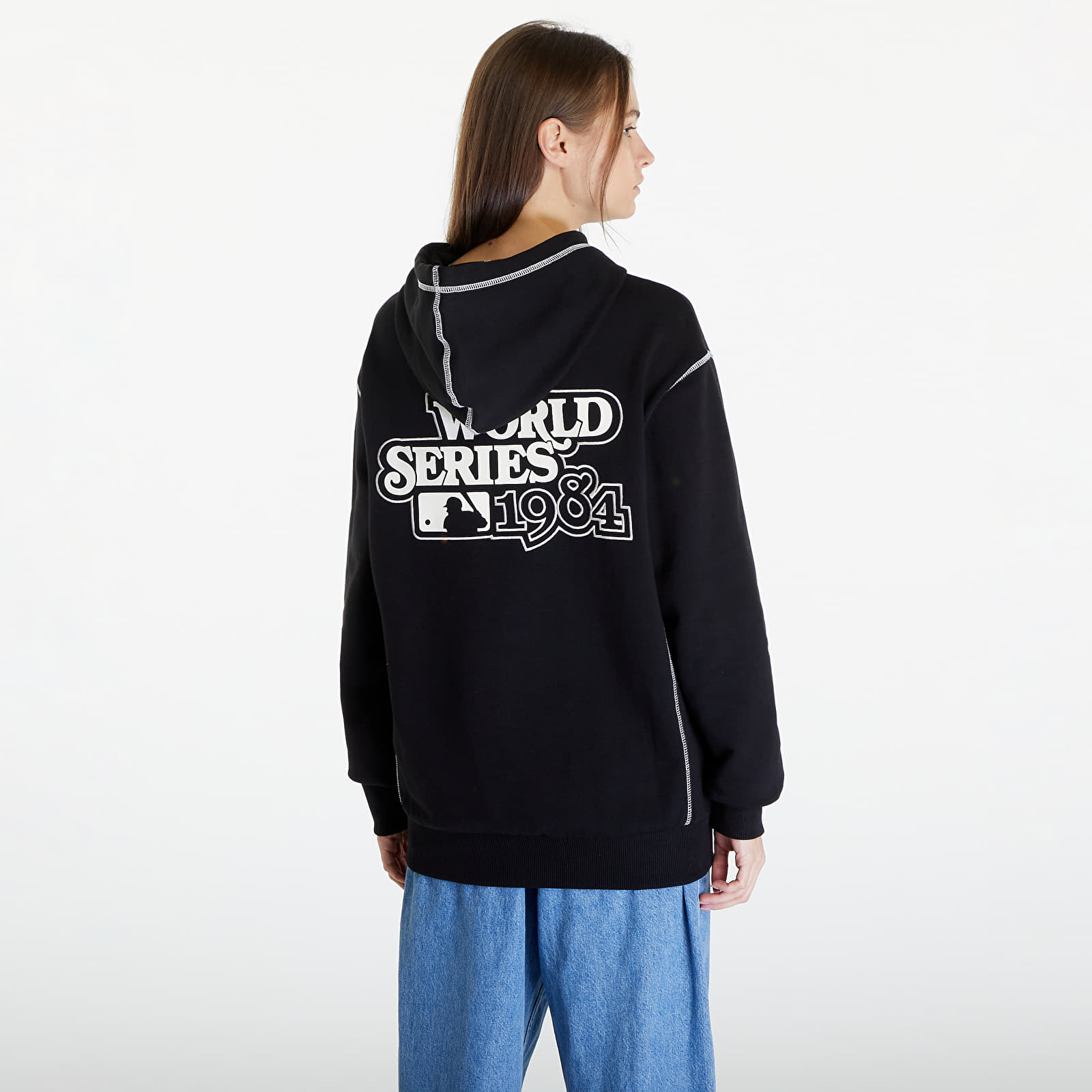 Hoodies and sweatshirts  New Era Detroit Tigers MLB World Series Oversized Pullover Hoodie UNISEX Black/ Off White