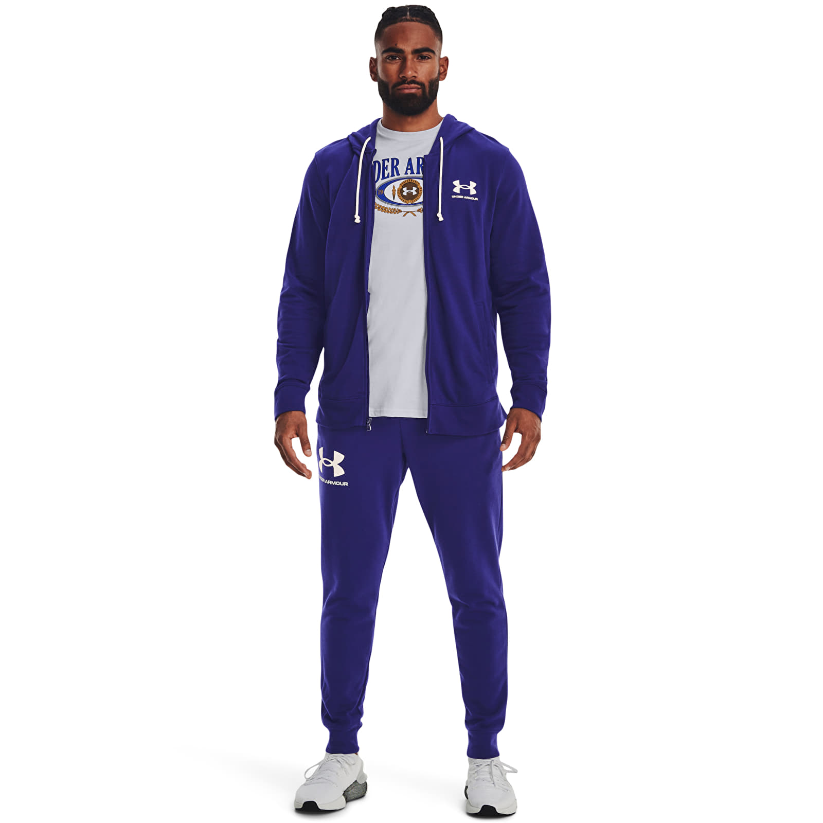 Blugi și pantaloni Under Armour Rival Terry Jogger Blue