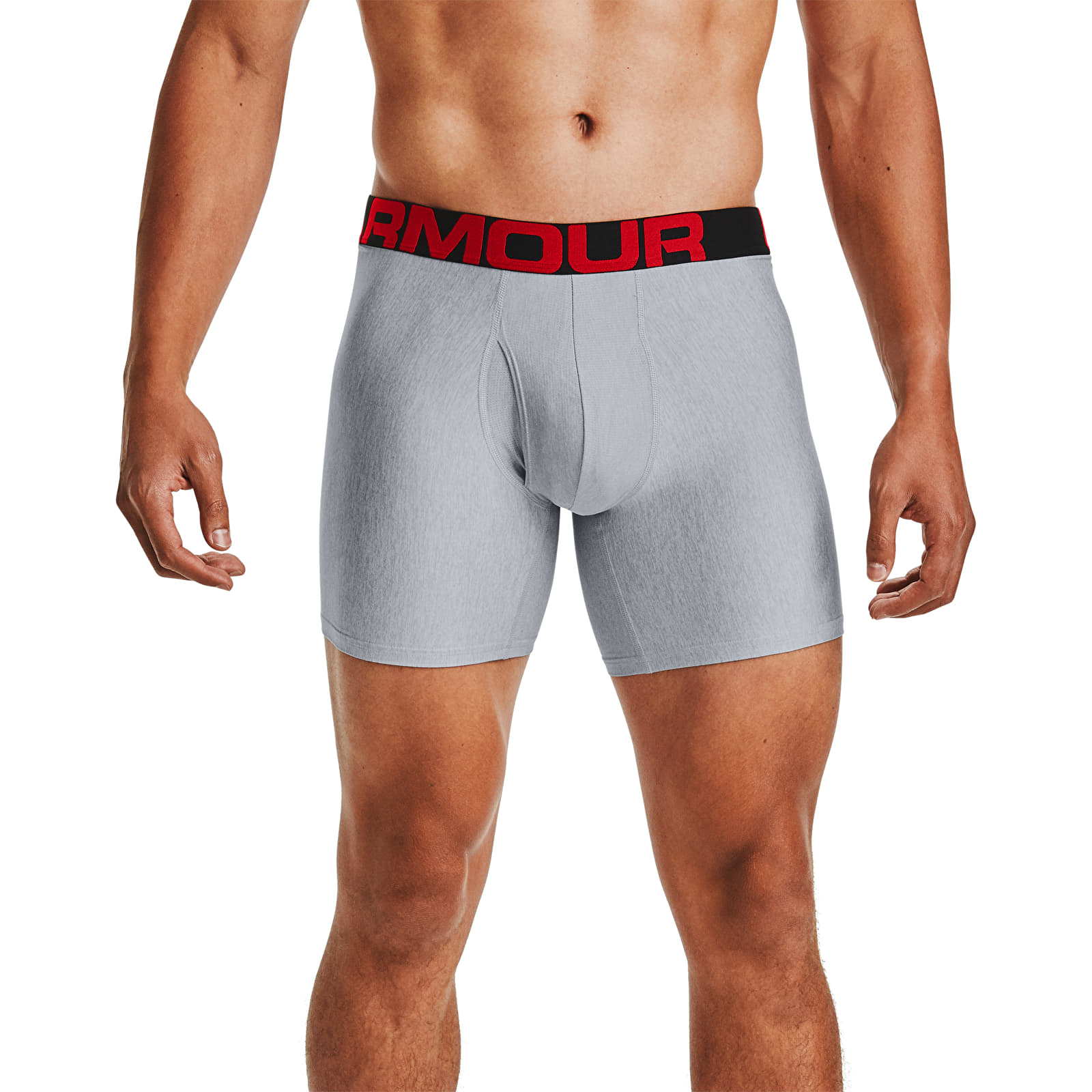 Calzoncillos de boxer Under Armour Tech 6In 2 Pack Mod Gray Light Heather