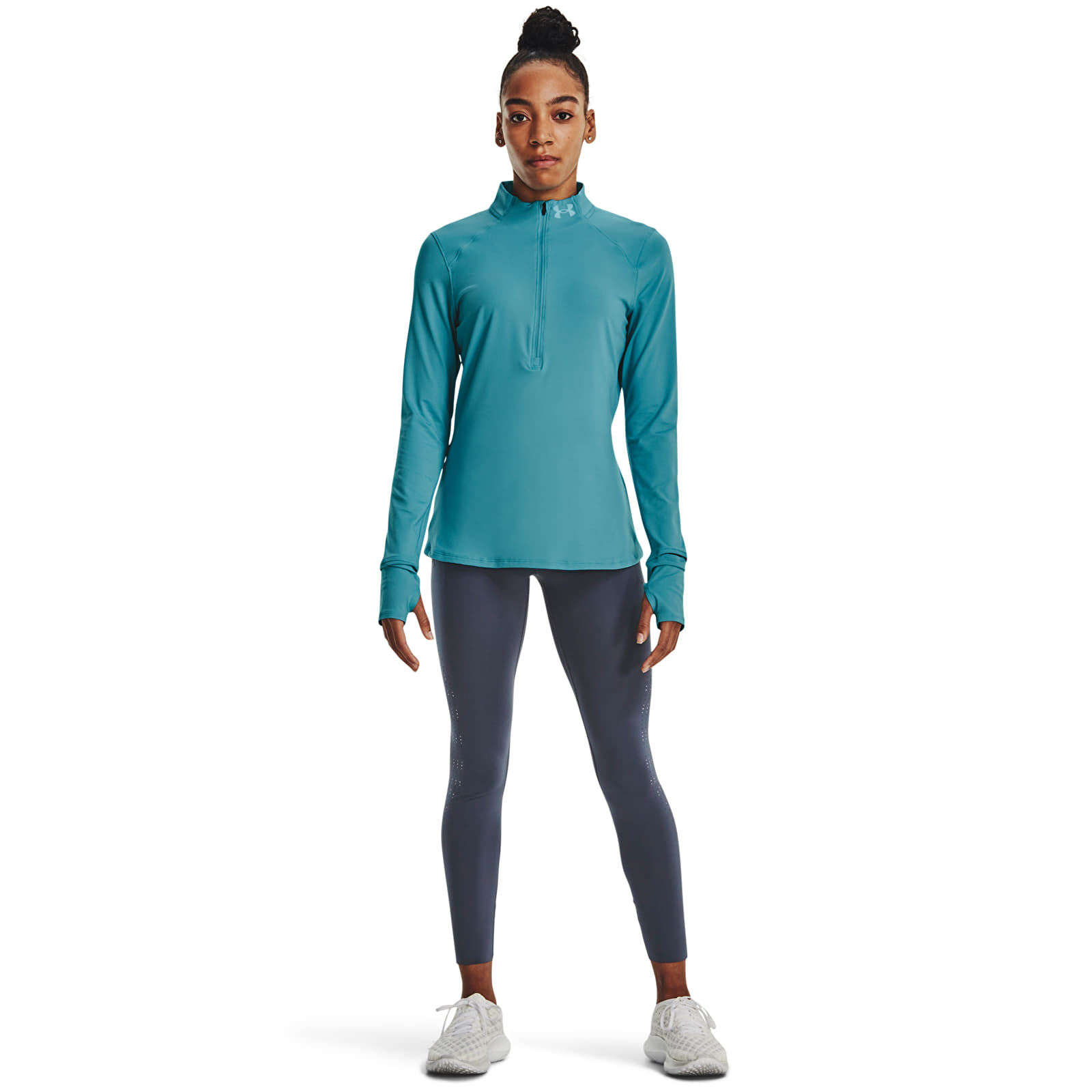 Pólók Under Armour Qualifier Run 2.0 1/2 Zip Blue
