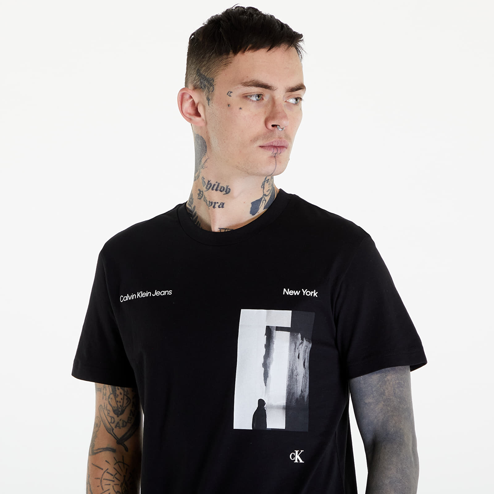 T Shirts Calvin Klein Jeans Serenity Multi Graphic Black Queens