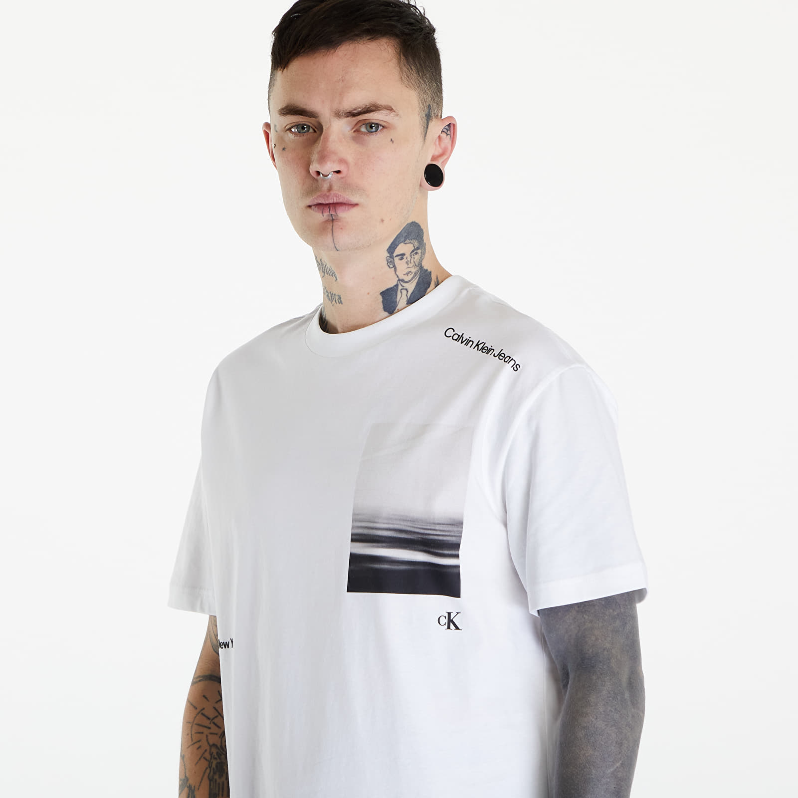 Trička Calvin Klein Jeans Serenity Back Graphic White