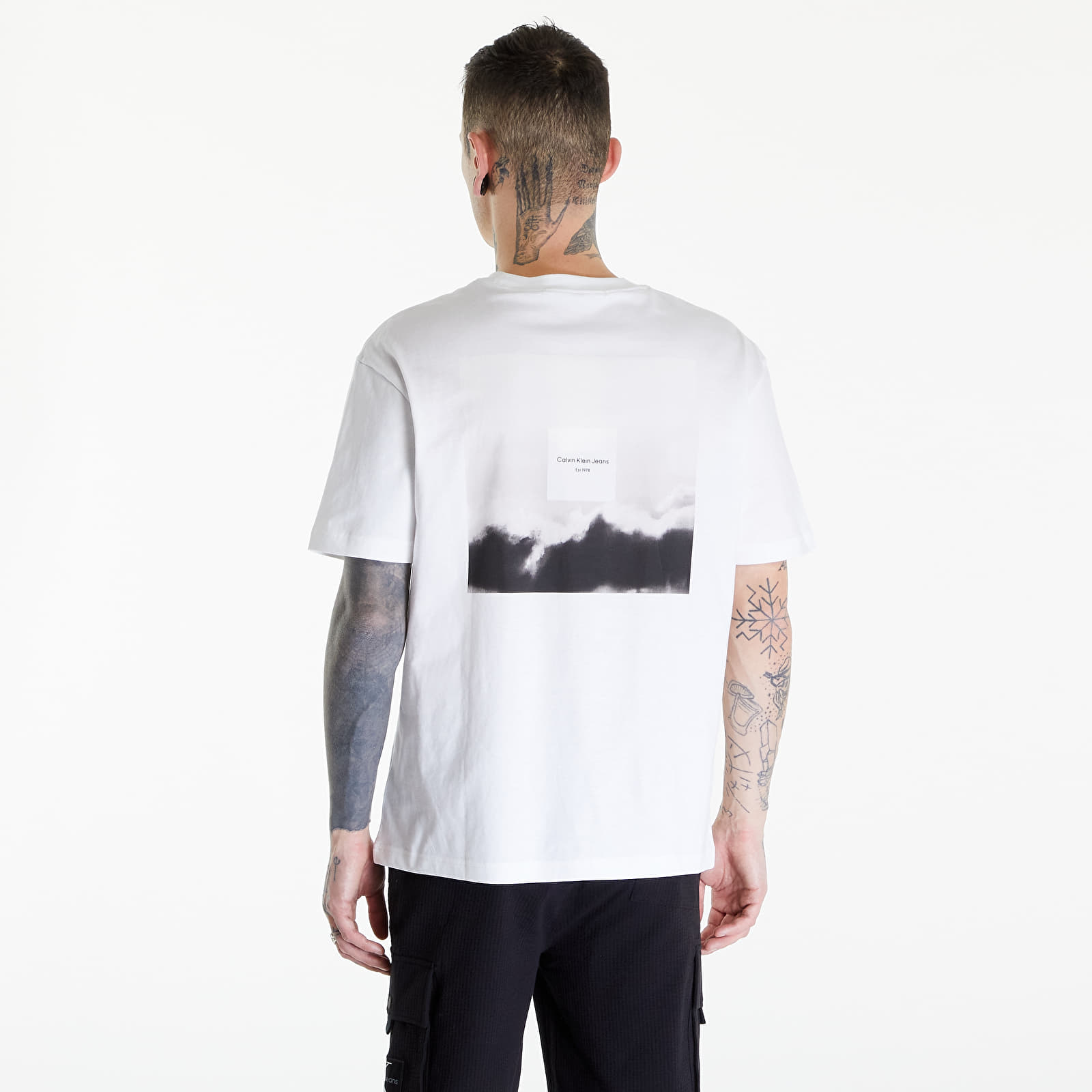 Trička Calvin Klein Jeans Serenity Back Graphic White
