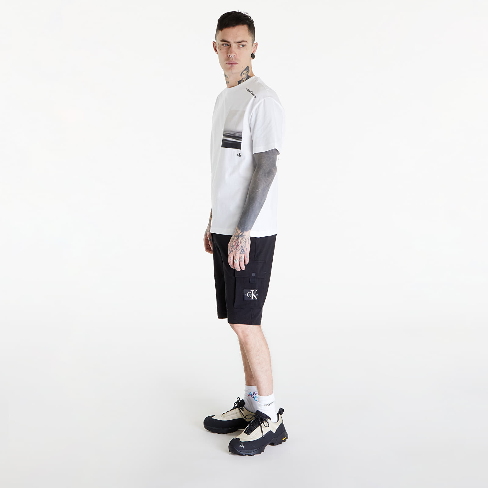 Trička Calvin Klein Jeans Serenity Back Graphic White