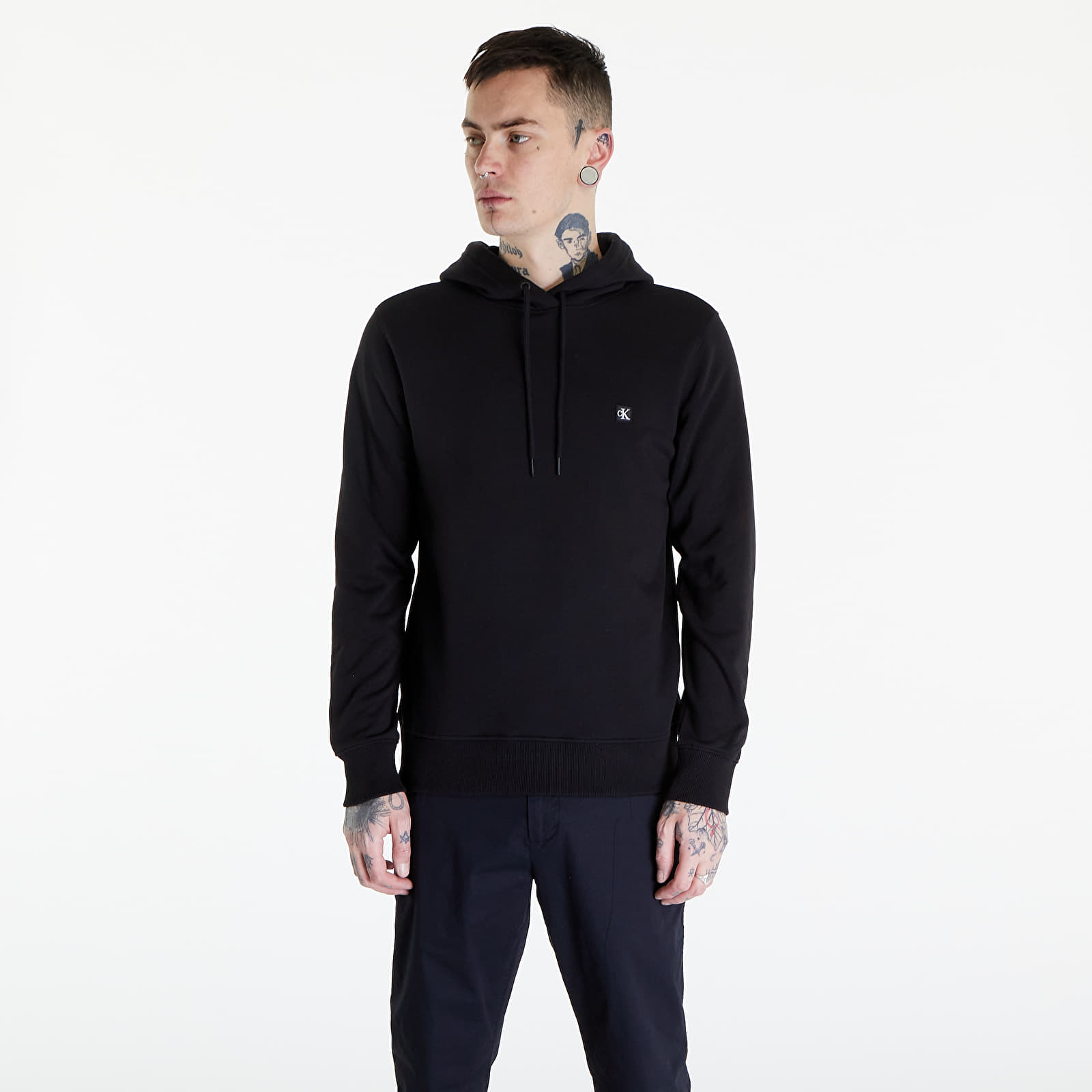 Mikiny Calvin Klein Jeans Ck Embro Badge Hoodie Black