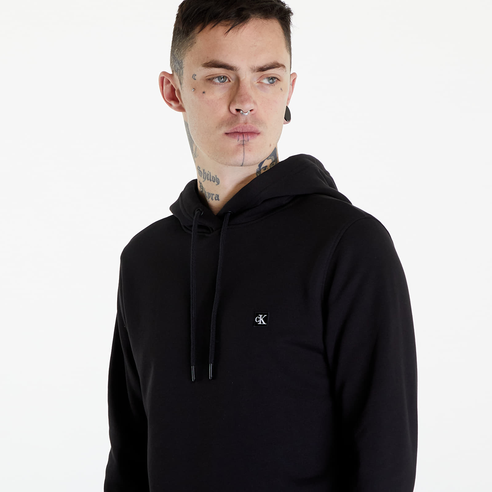 Mikiny Calvin Klein Jeans Ck Embro Badge Hoodie Black