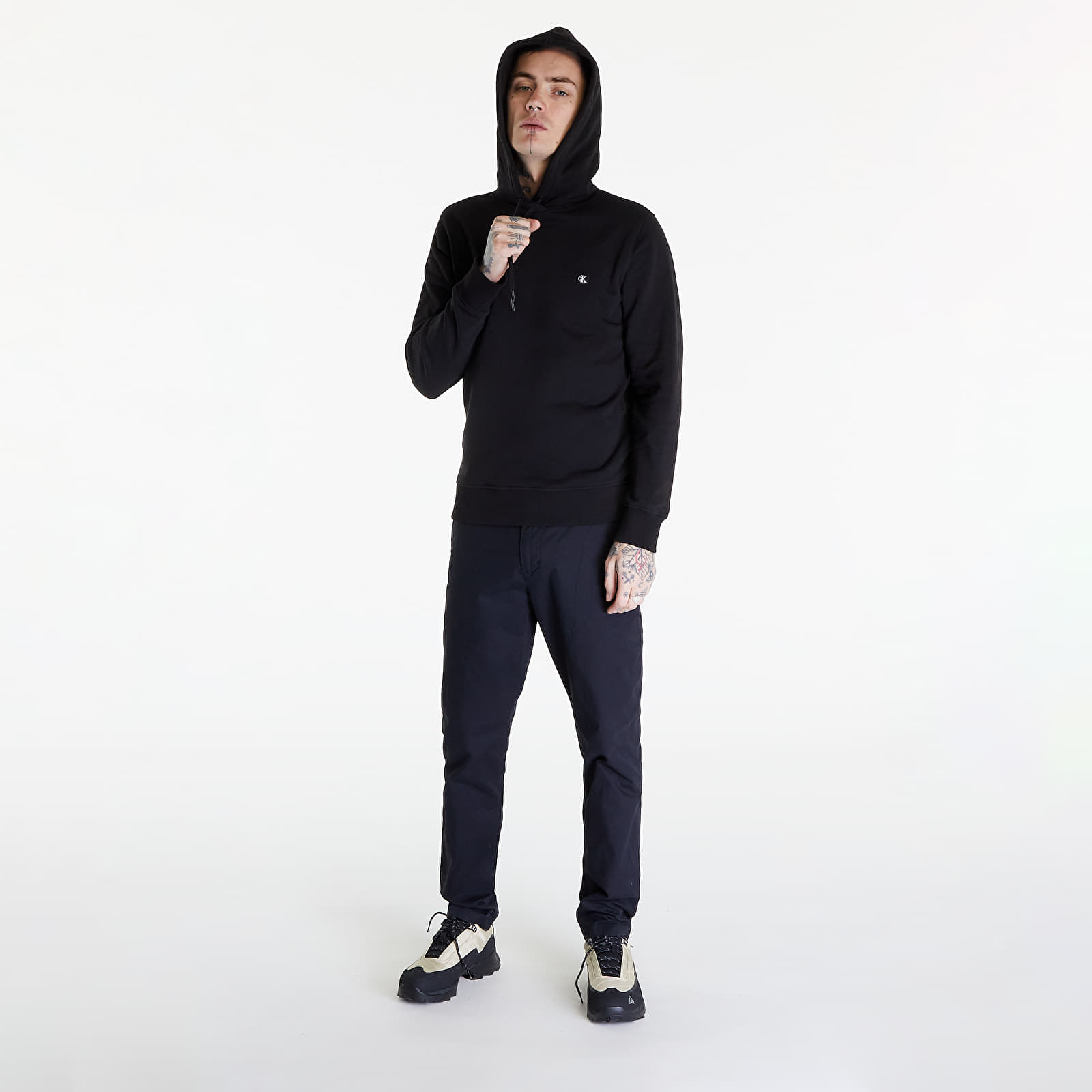 Mikiny Calvin Klein Jeans Ck Embro Badge Hoodie Black