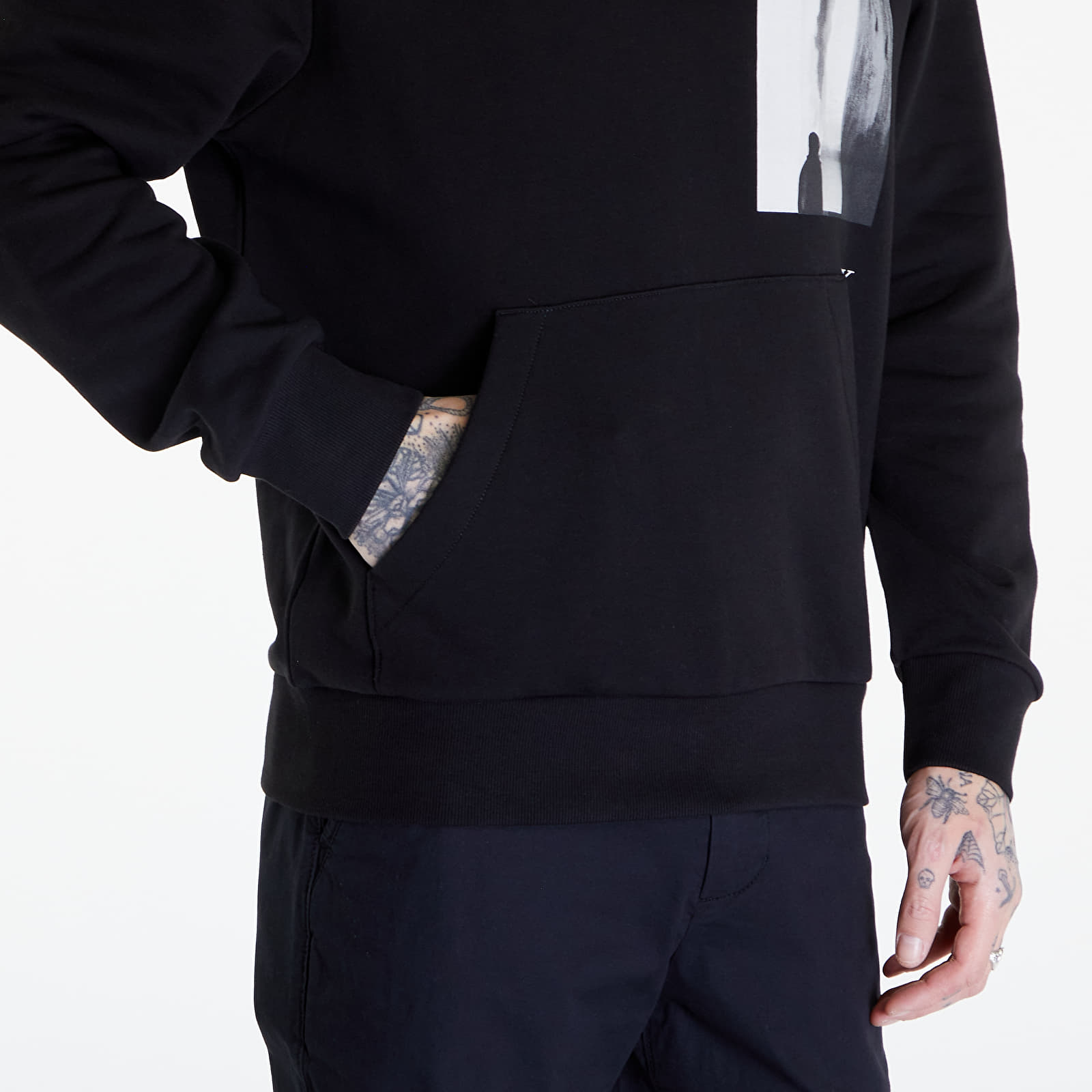 Bluzy męskie Calvin Klein Jeans Serenity Multi Graphic Hoodie UNISEX Black