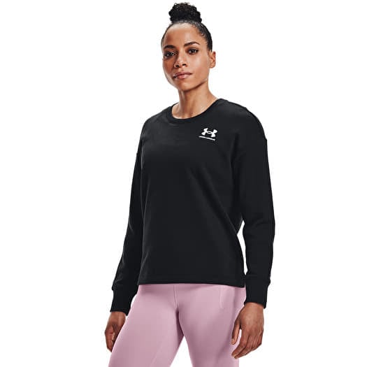 Mikina Under Armour Rival Fleece Oversize Crew Black
