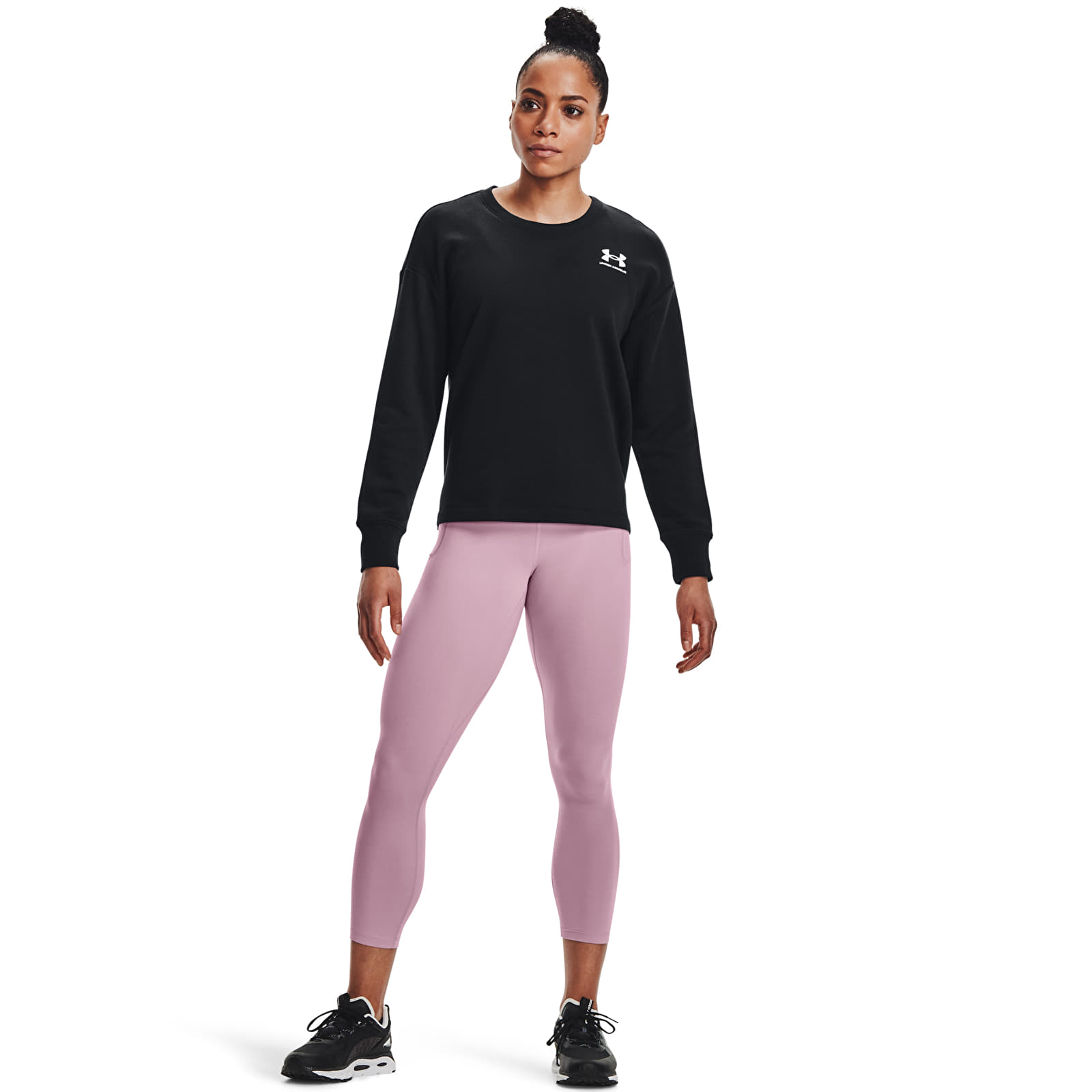 Sudaderas Under Armour Rival Fleece Oversize Crew Black