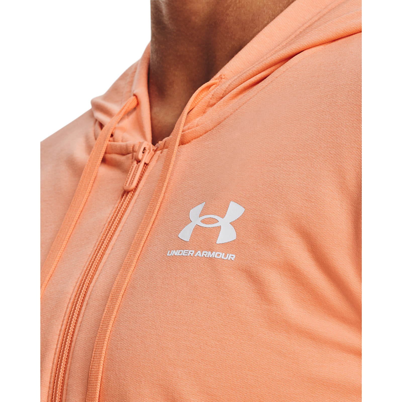 Mikiny Under Armour Rival Terry Fz Hoodie Orange