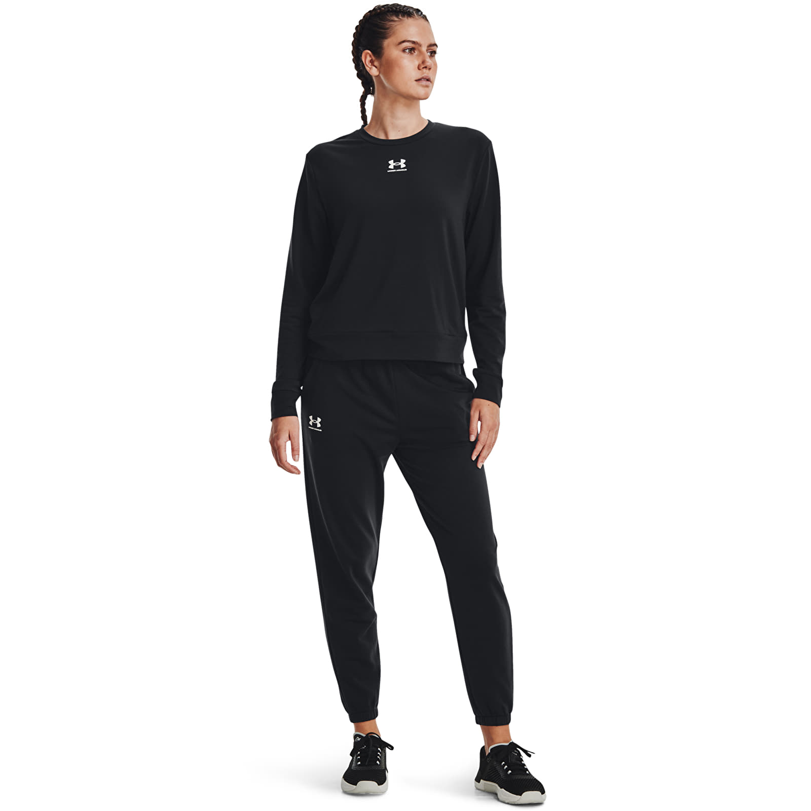 Mikiny Under Armour Rival Terry Crew Black