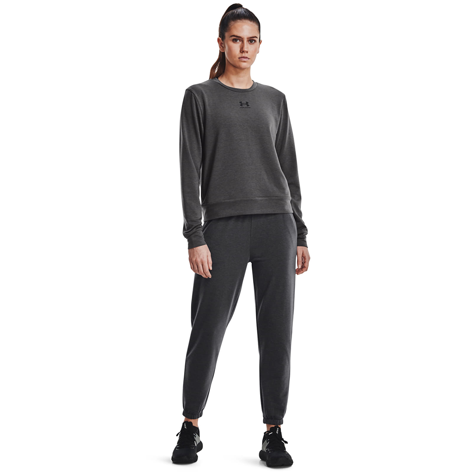 Sudaderas Under Armour Rival Terry Crew Jet Gray