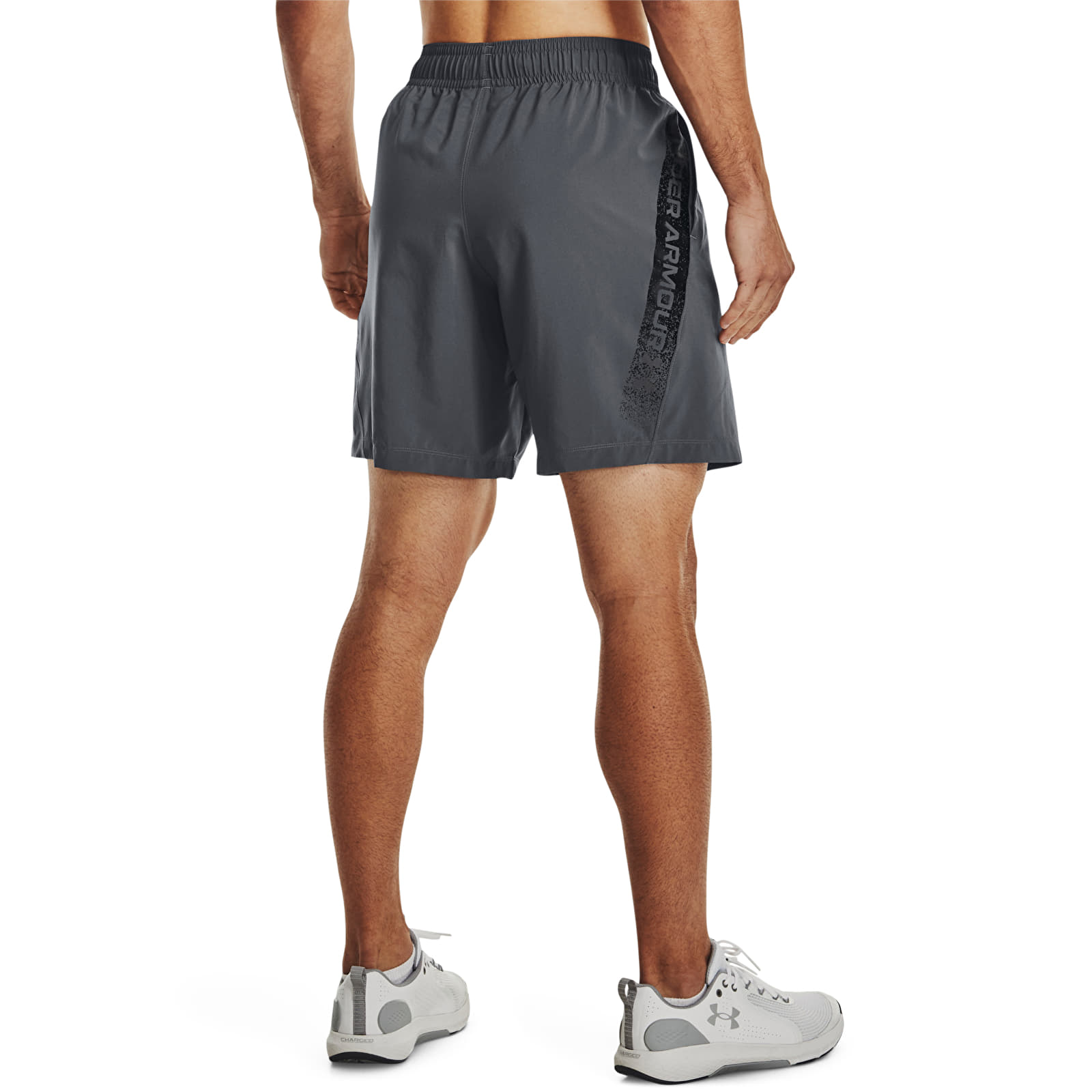 Šortky Under Armour Woven Graphic Shorts Pitch Gray