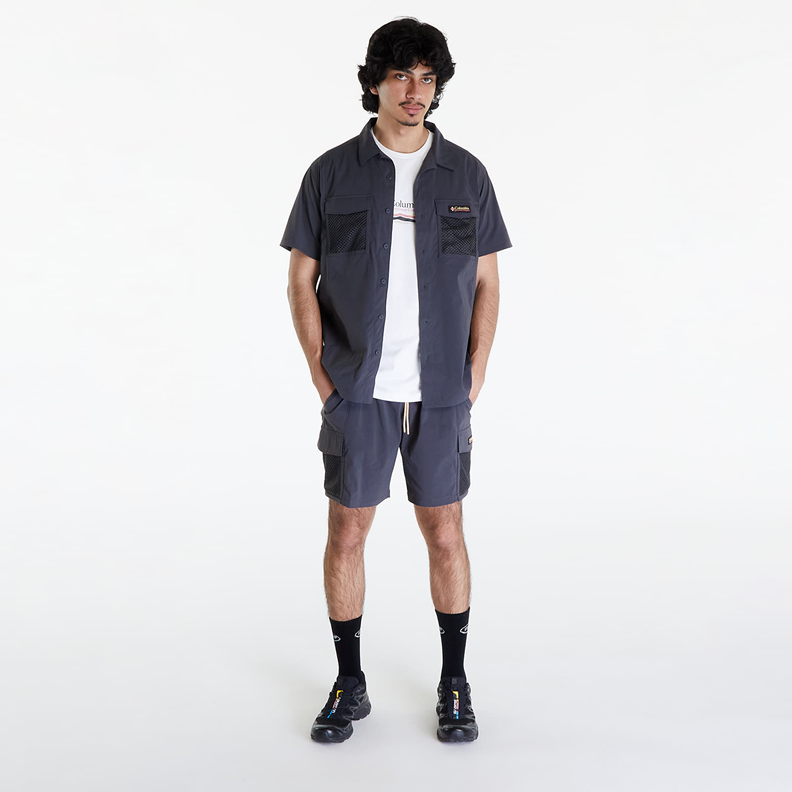 Shirts Columbia Painted Peak™ Woven Short Sleeve Shirt Shark