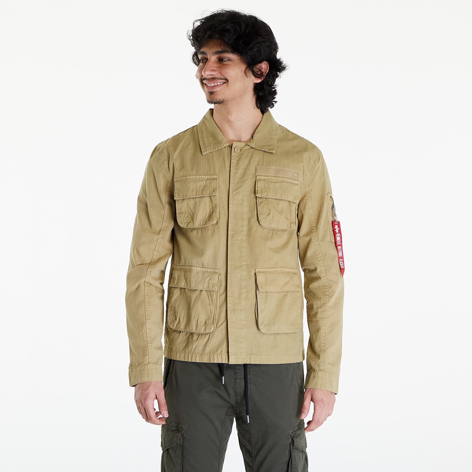 Jackets Alpha Industries Ripstop Cargo Overshirt Light Olive