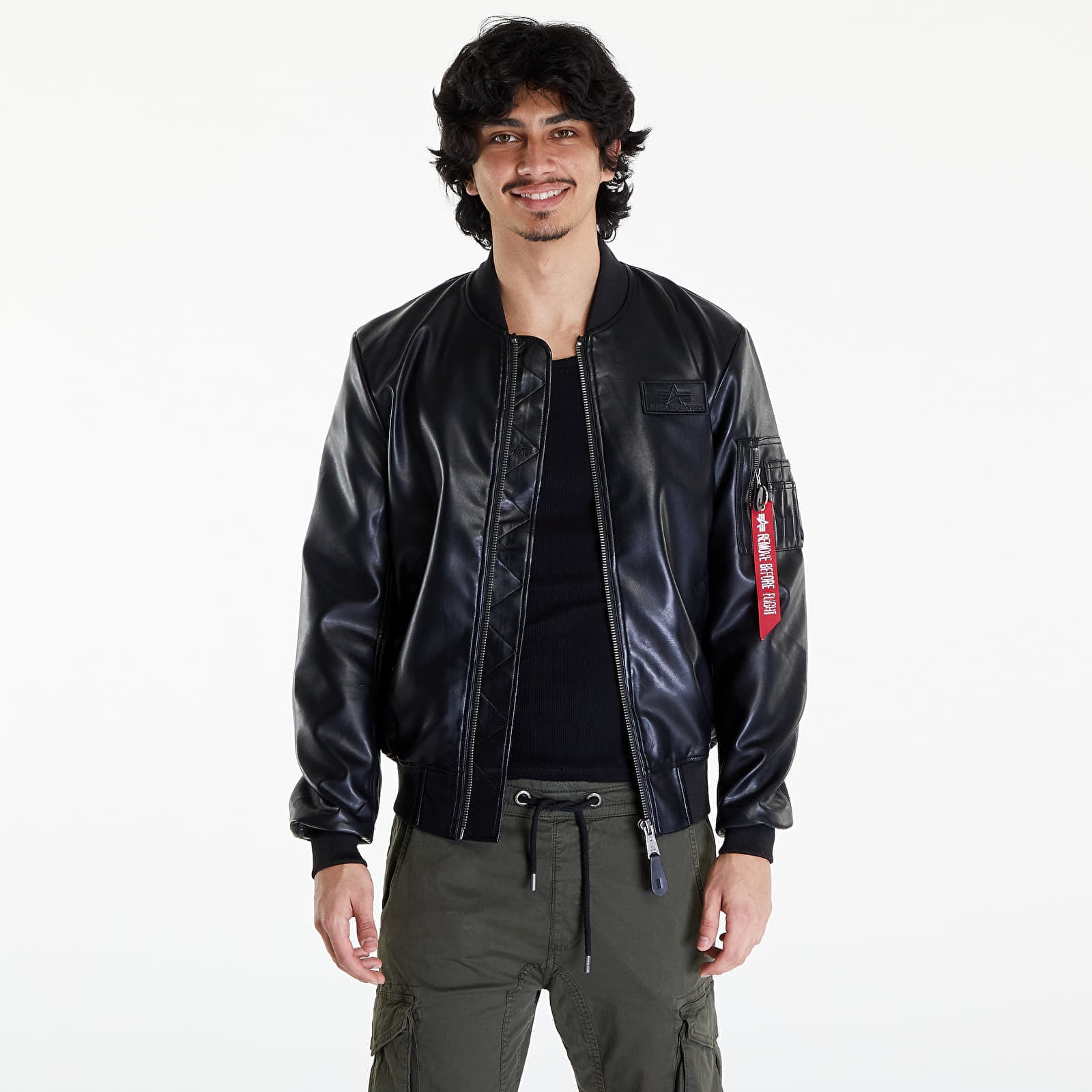 Jacket Alpha Industries MA-1 VF Vegan Leather Black L