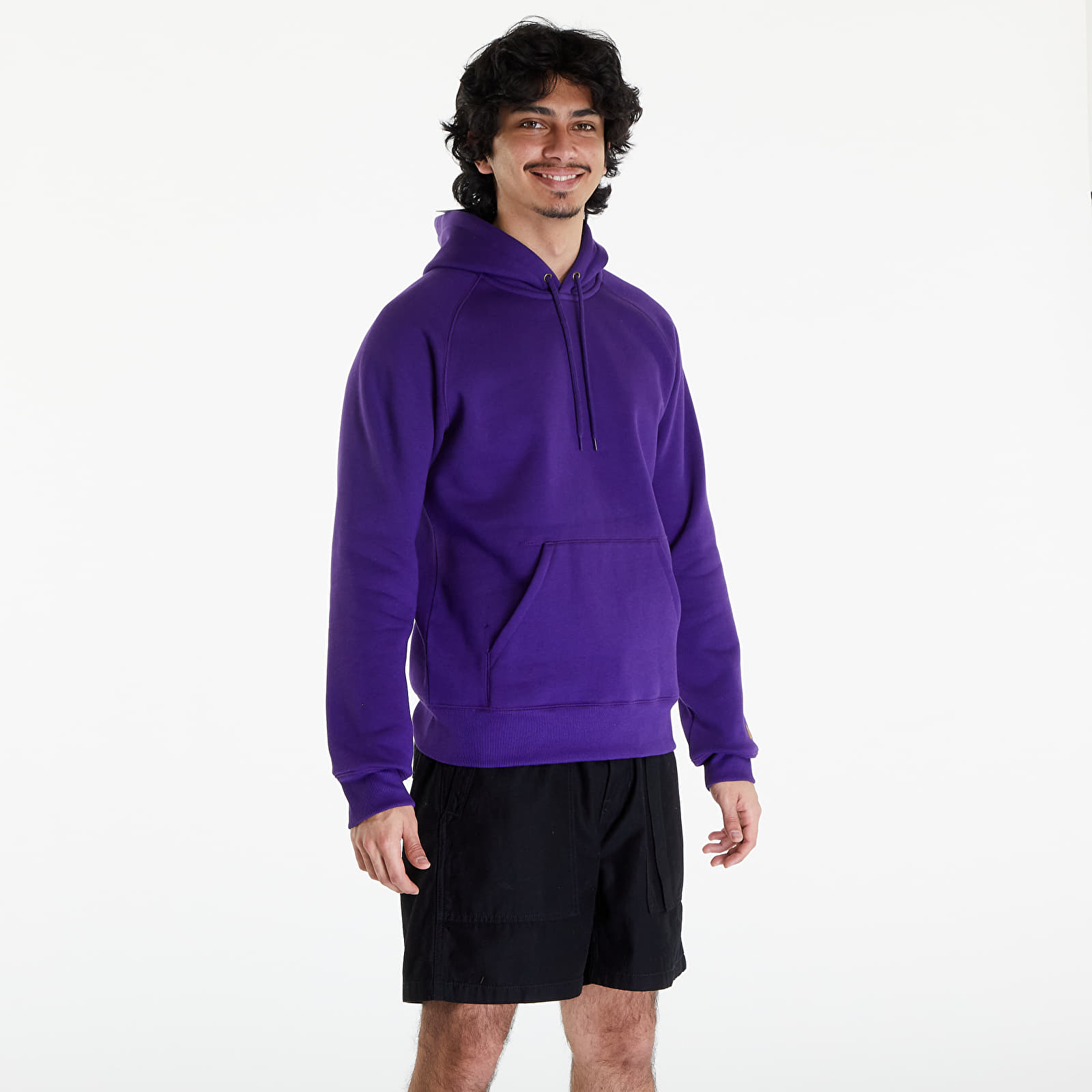 Mikiny Carhartt WIP Hooded Chase Sweat UNISEX Tyrian/ Gold