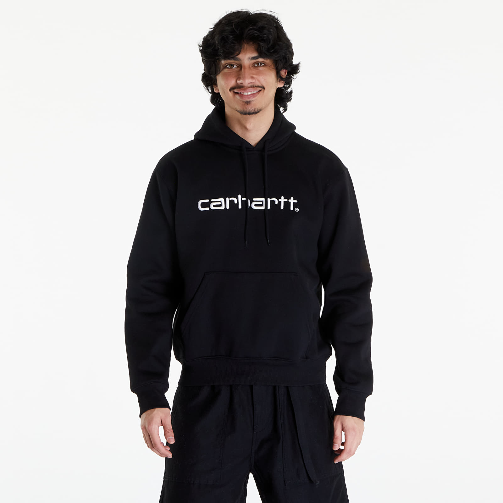 Sweatshirts und Pullover Carhartt WIP Hooded Carhartt Sweat Black/ White 