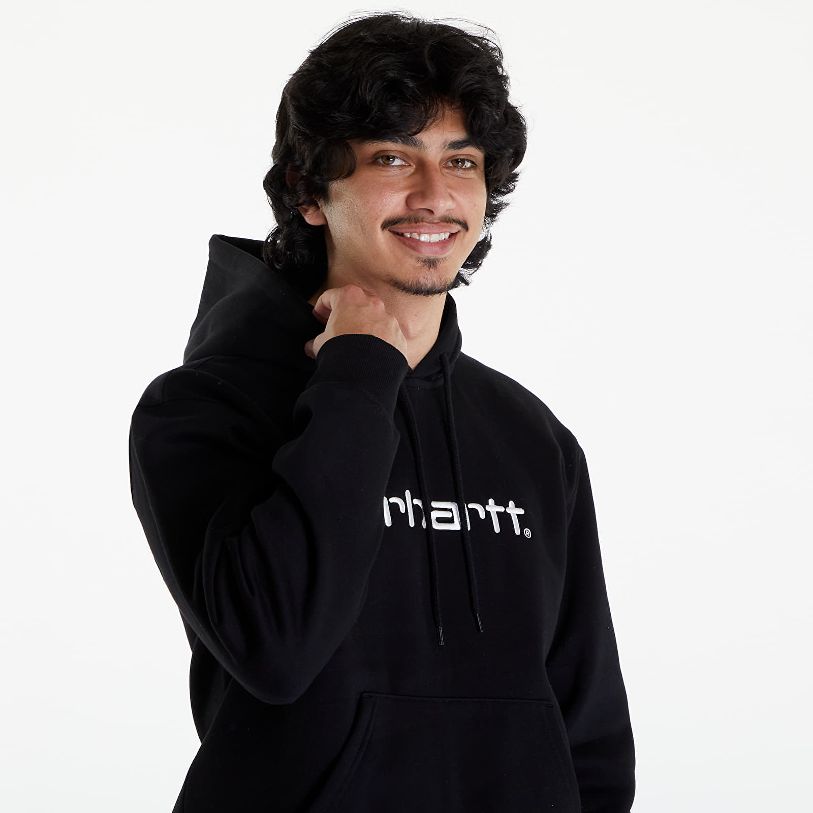 Sweatshirts und Pullover Carhartt WIP Hooded Carhartt Sweat Black/ White 