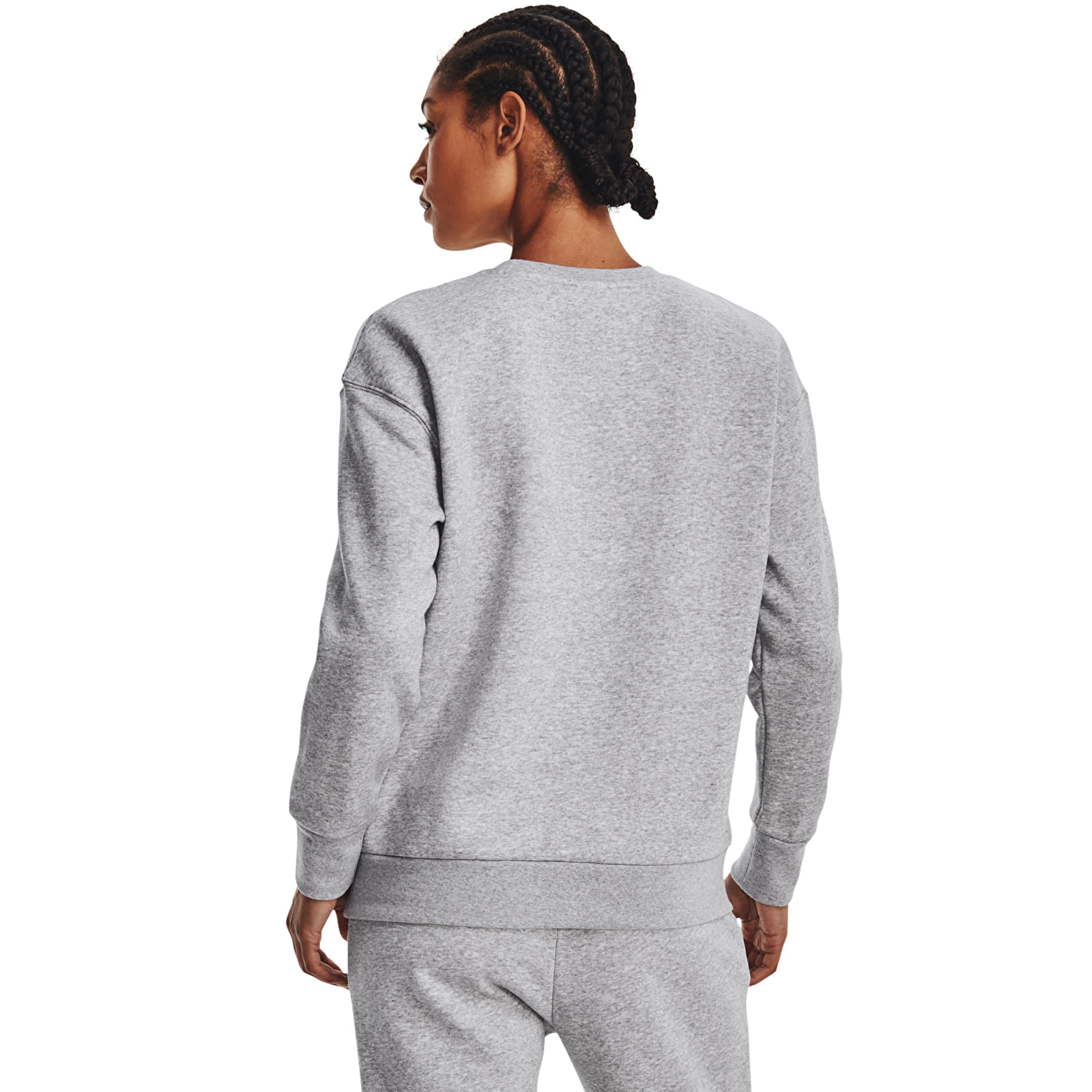 Sudaderas Under Armour Essential Fleece Crew Mod Gray Light Heather