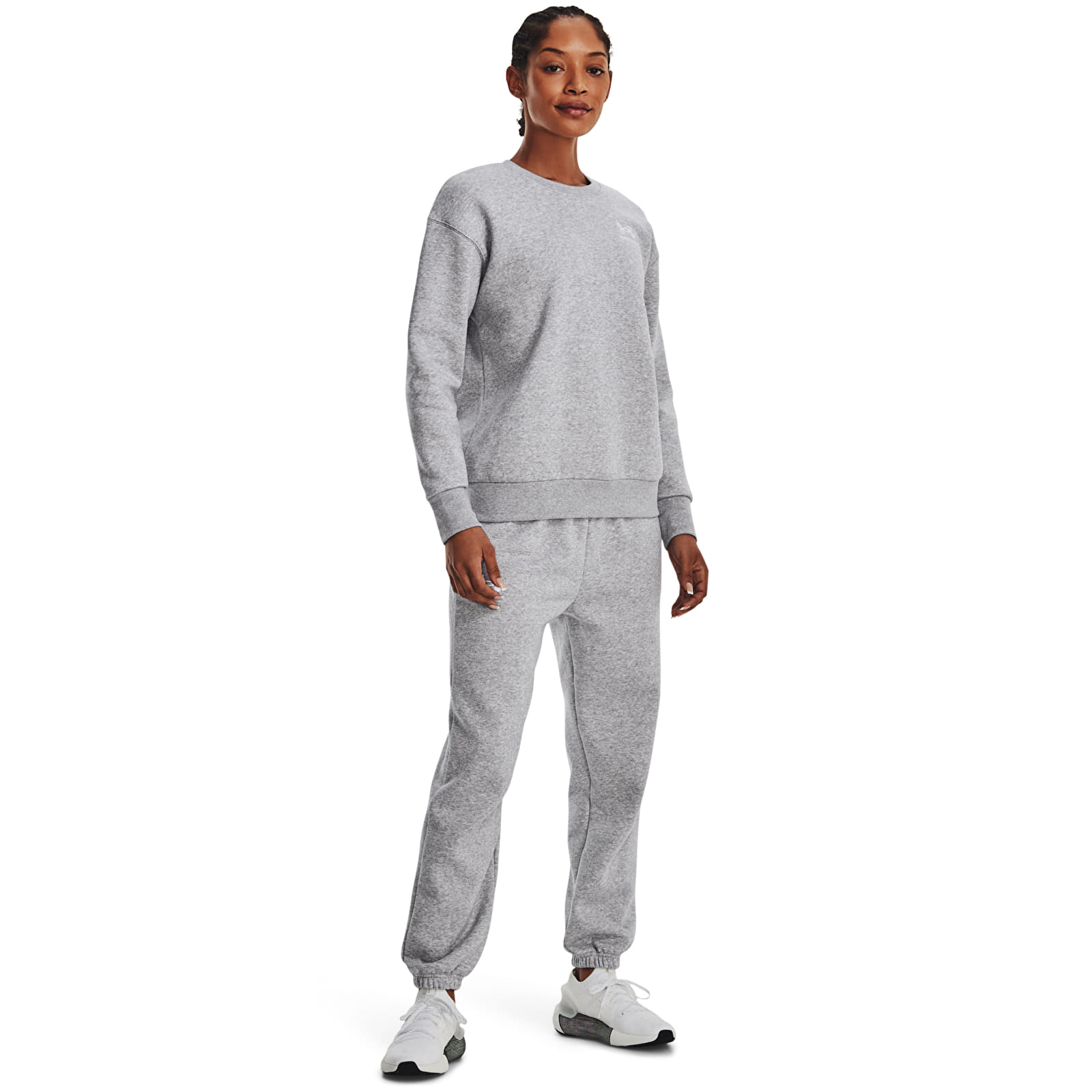 Sudaderas Under Armour Essential Fleece Crew Mod Gray Light Heather