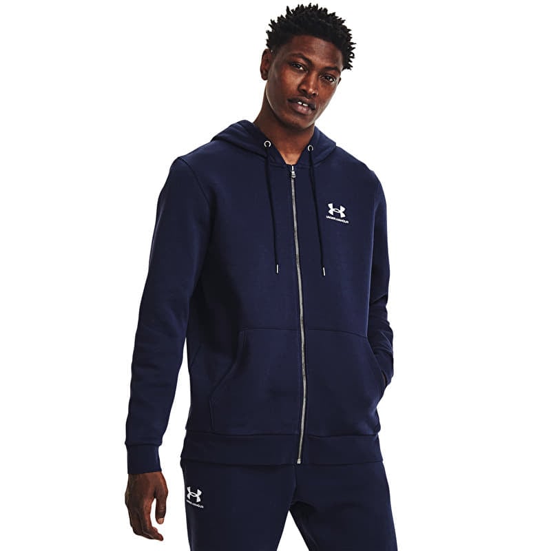 Sweatshirt Under Armour Essential Fleece Fz Hood Midnight Navy