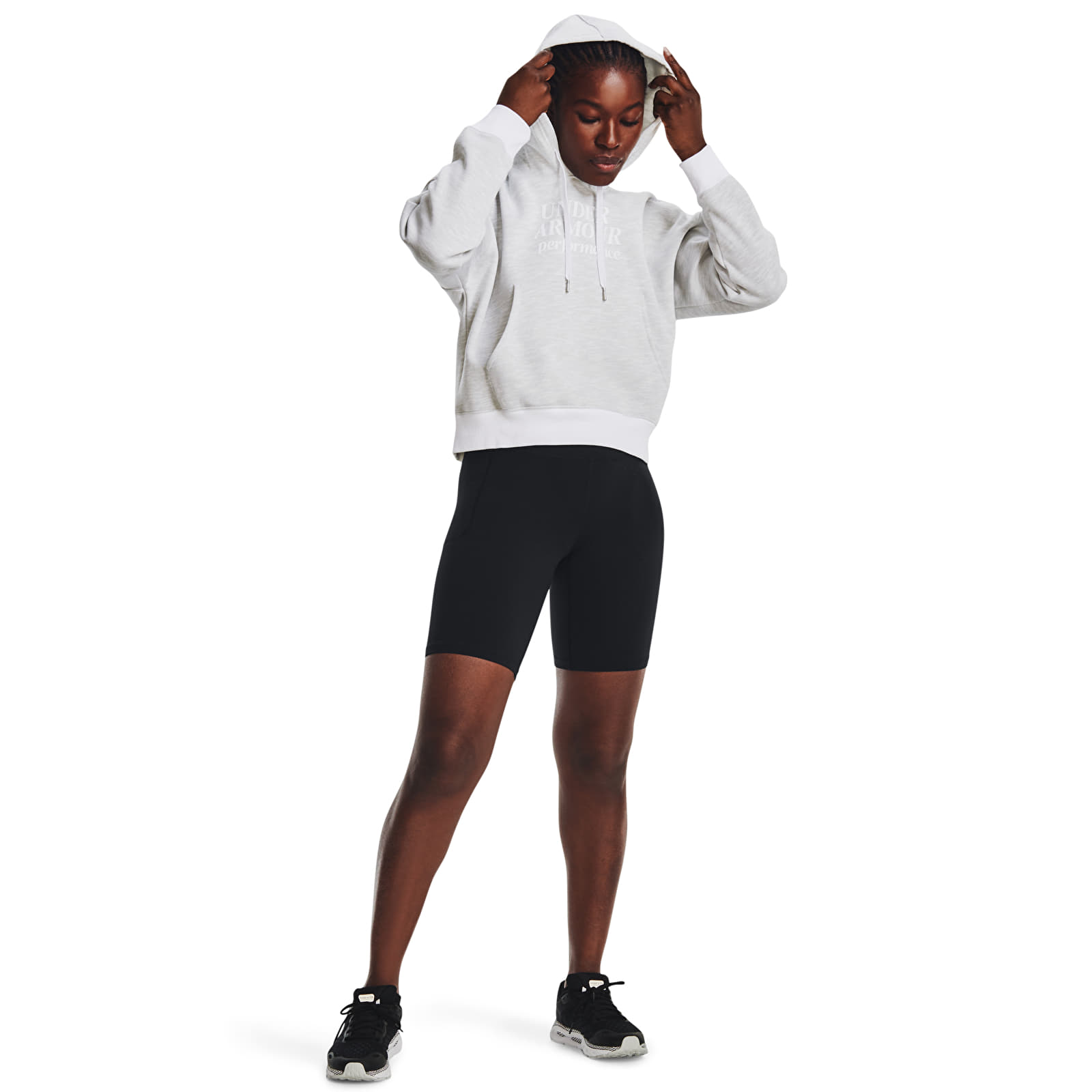 Sudaderas Under Armour Essential Script Hoodie White