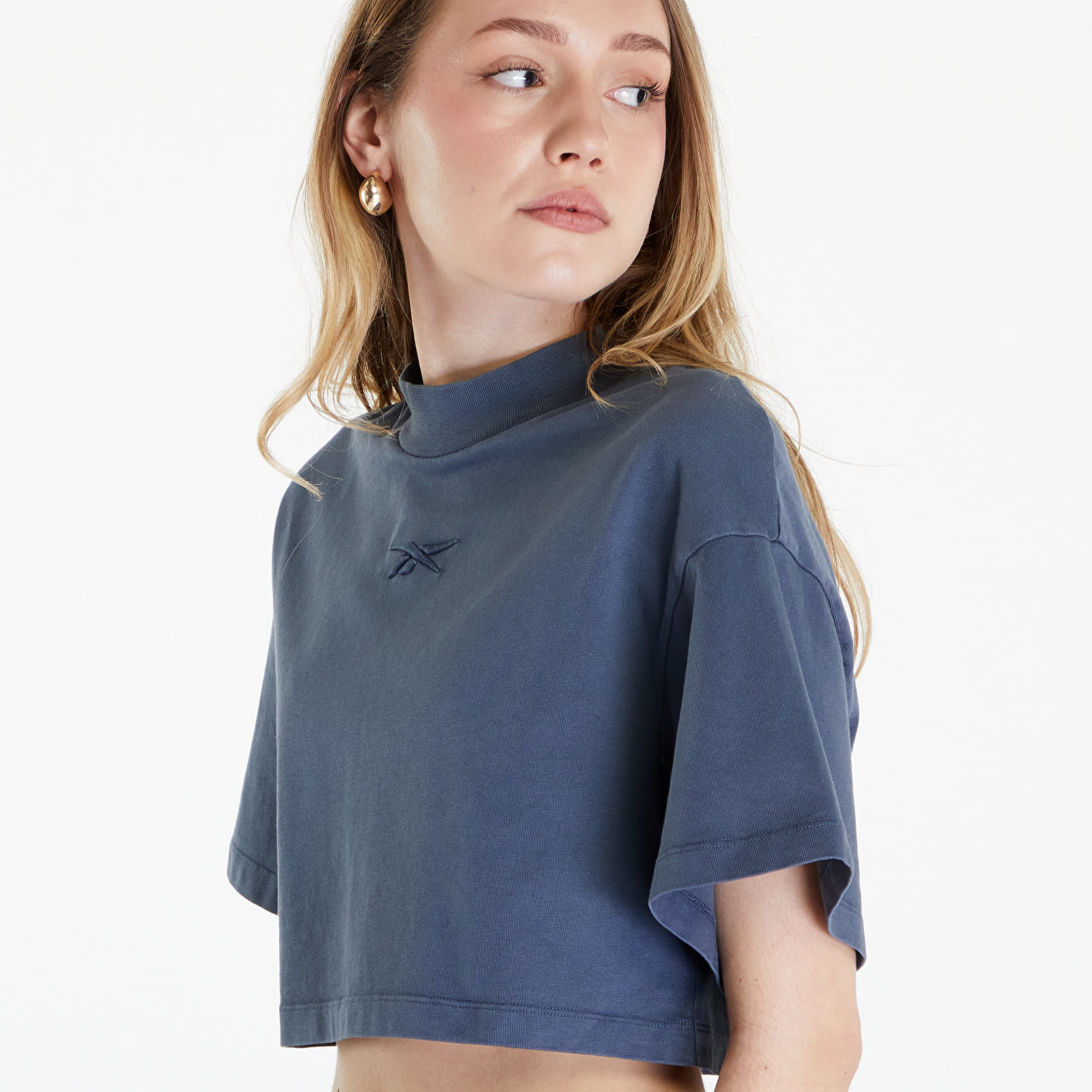 Camisetas Reebok Washed Cropped Tee  Washed Stone Blue