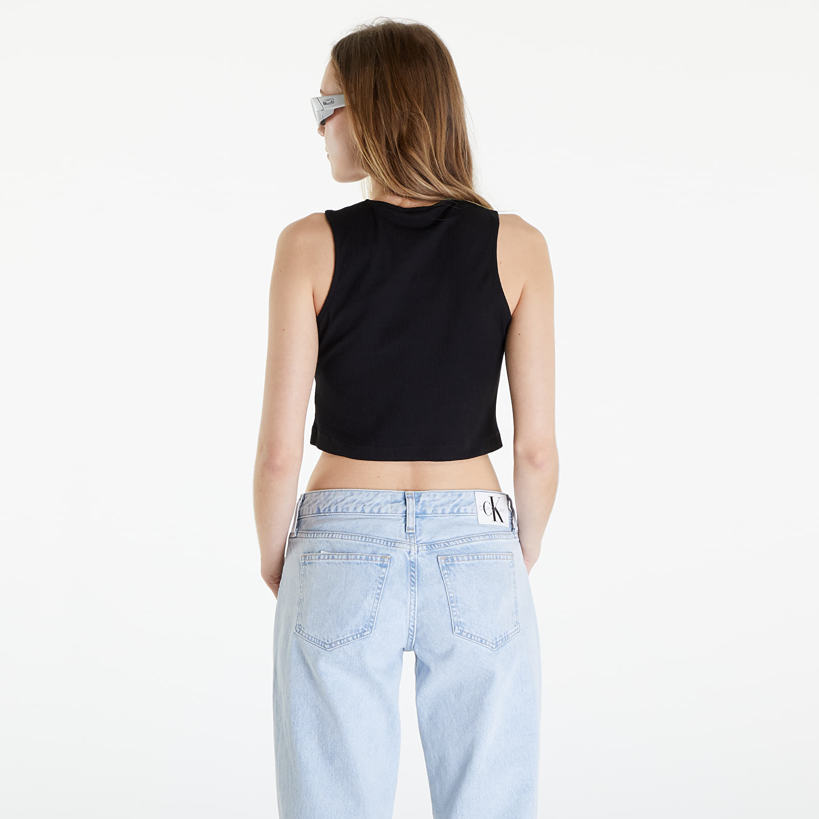 Maiouri Calvin Klein Jeans Seaming Rib Tank Top Black