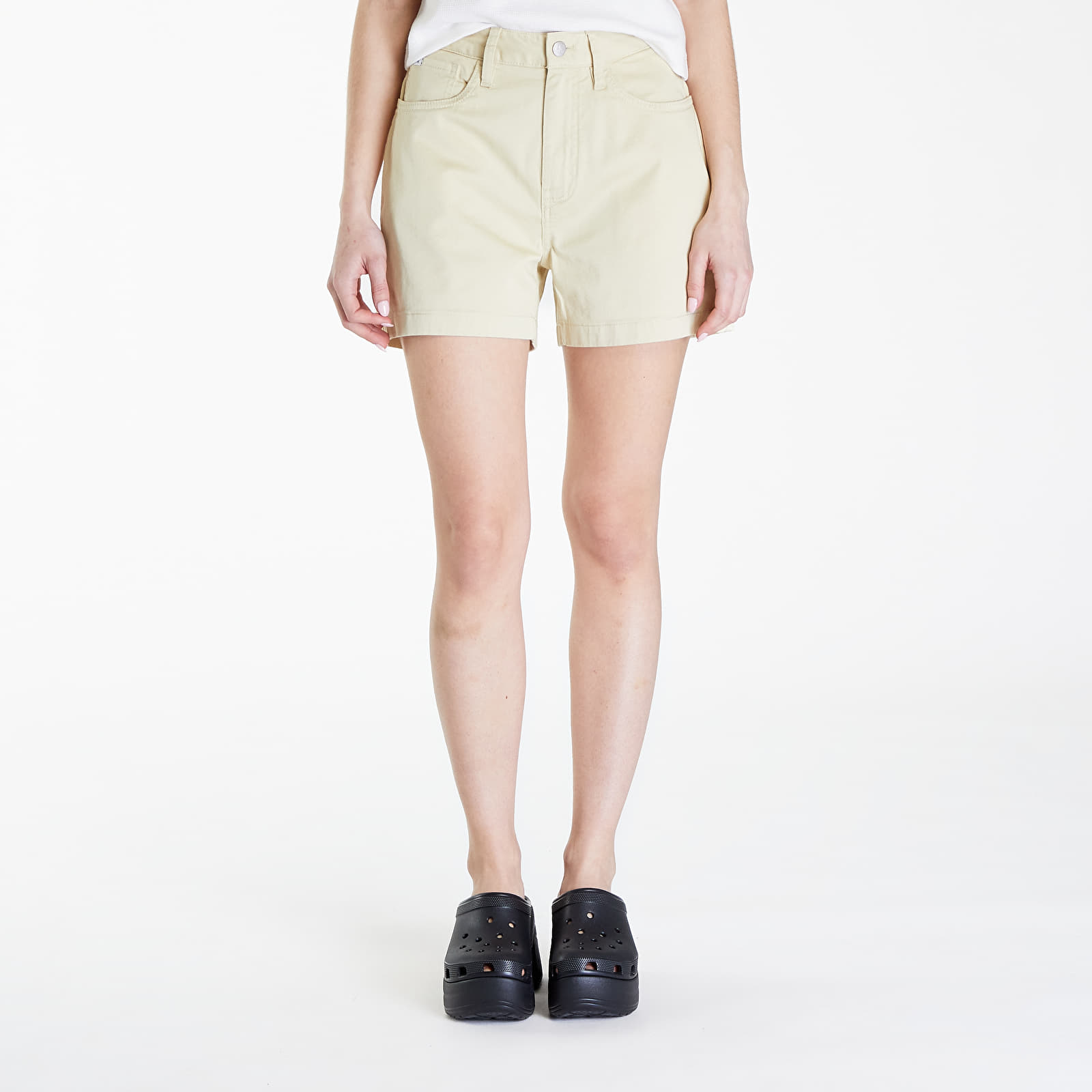Shorts Calvin Klein Jeans Woven Label Mom Short Green Haze