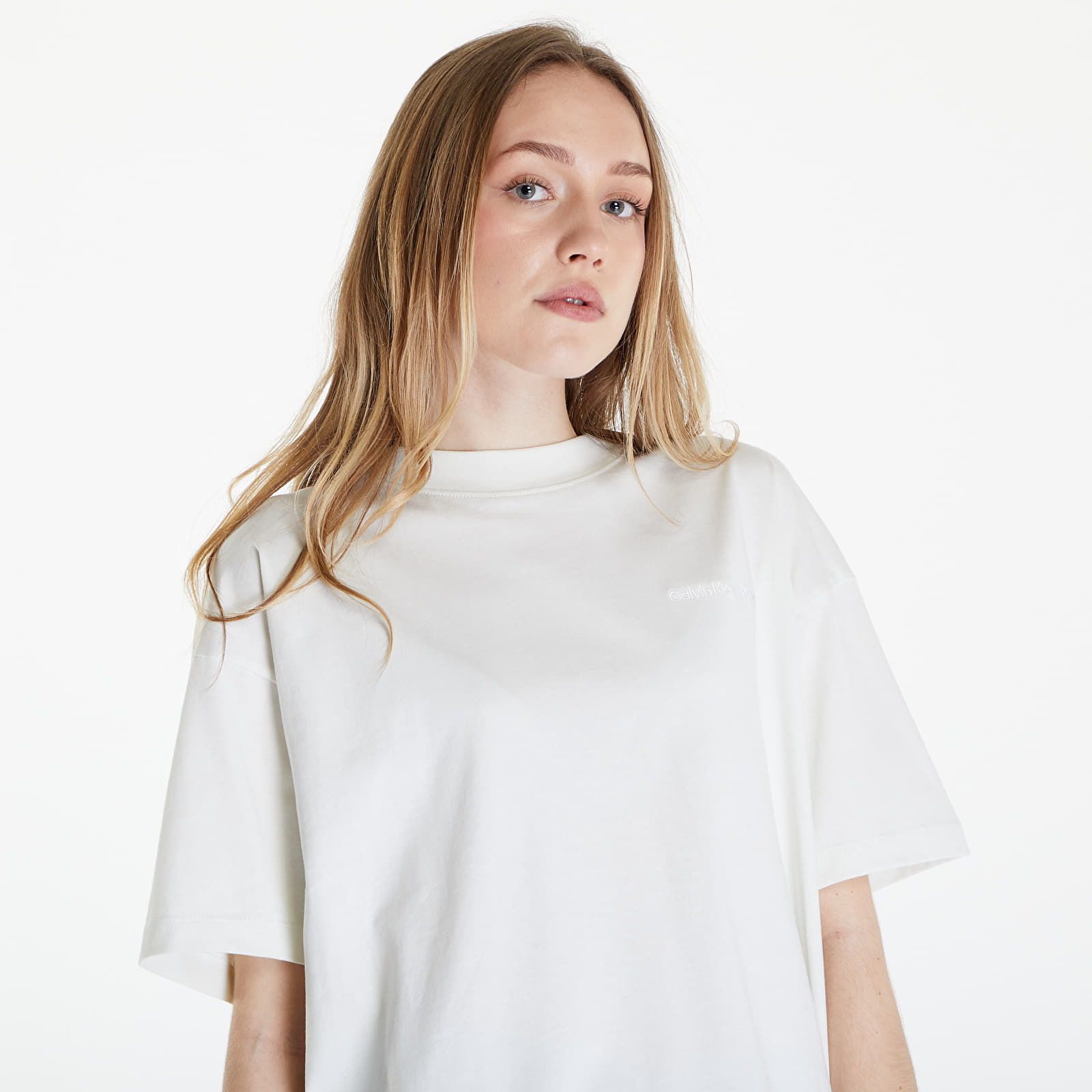 T-shirts Calvin Klein Jeans Embroidered Slogan T-Shirt Icicle
