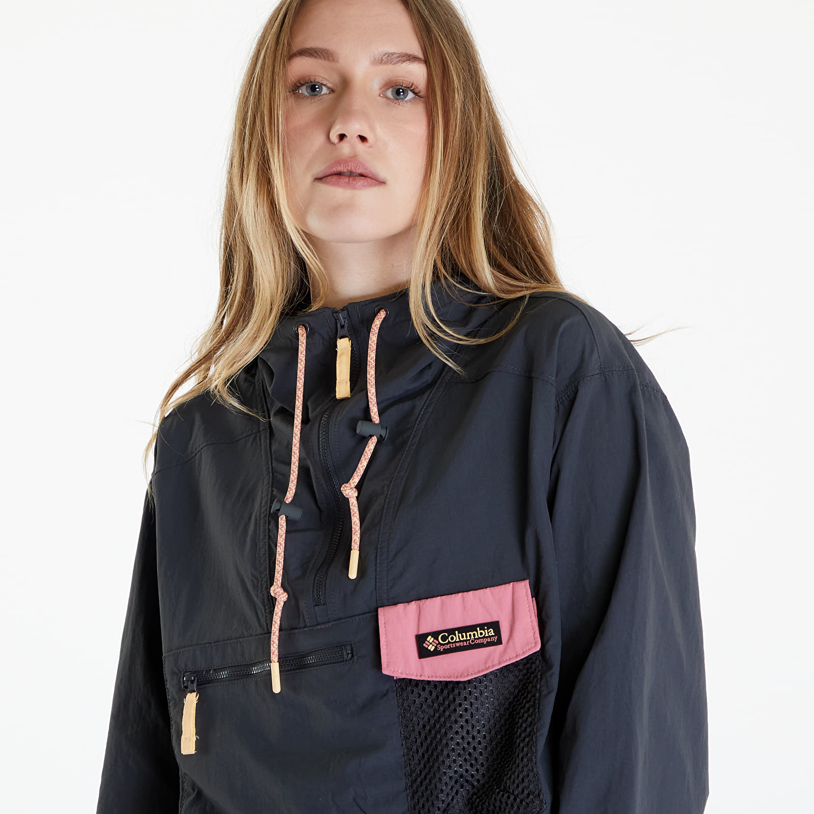 Windjacke Columbia Painted Peak™ Cropped Wind Jacket Shark/ Pink Agave