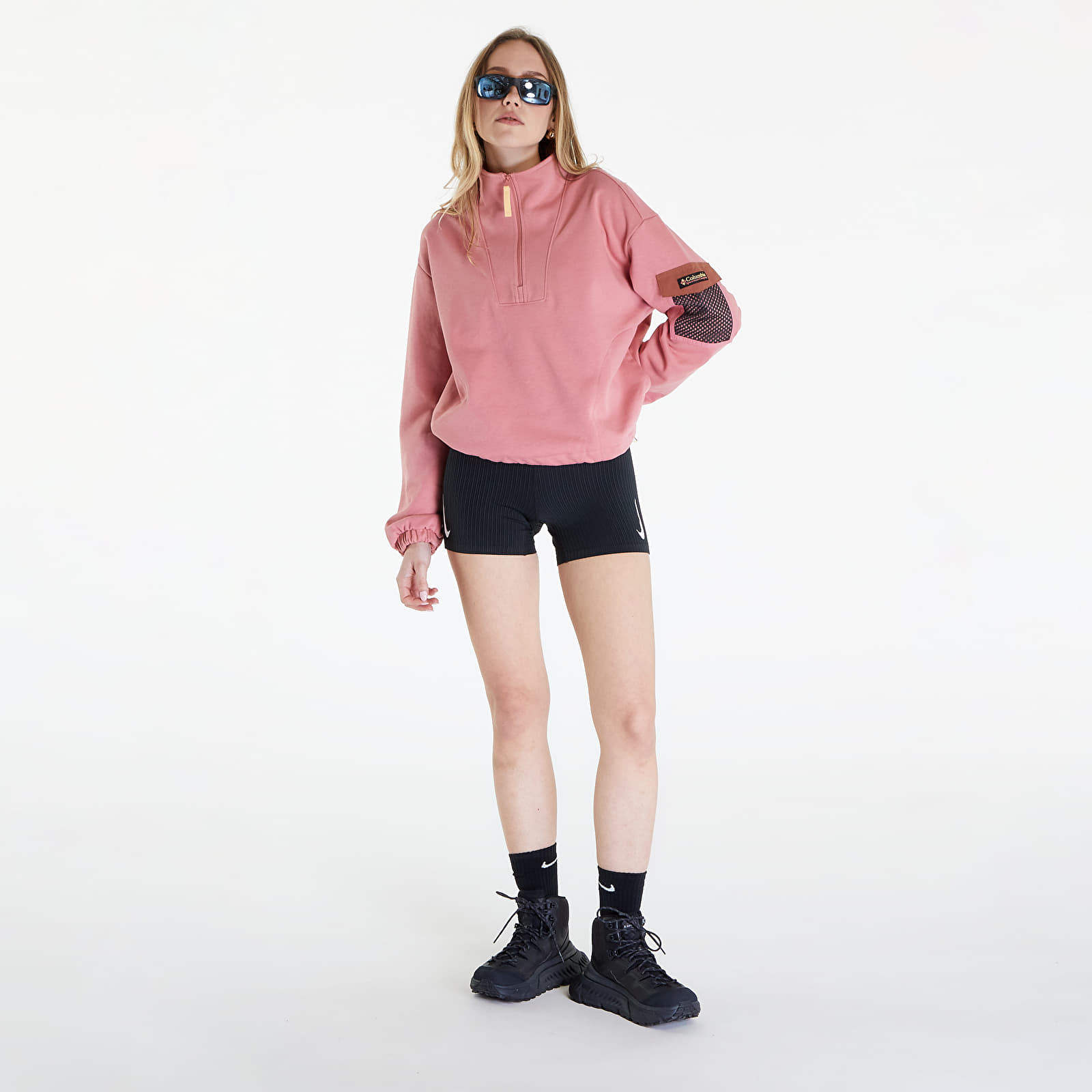 Sweatshirts Columbia Painted Peak Cropped Sweatshirt Pink Agave Auburn Queens