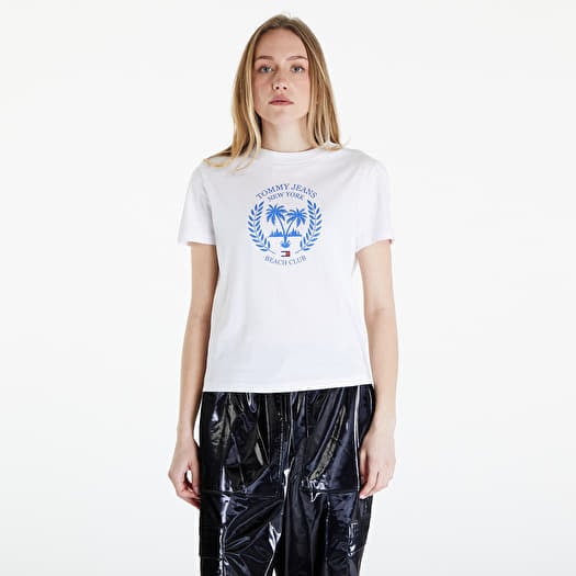 Tričko Tommy Jeans Prep Luxe Tee White