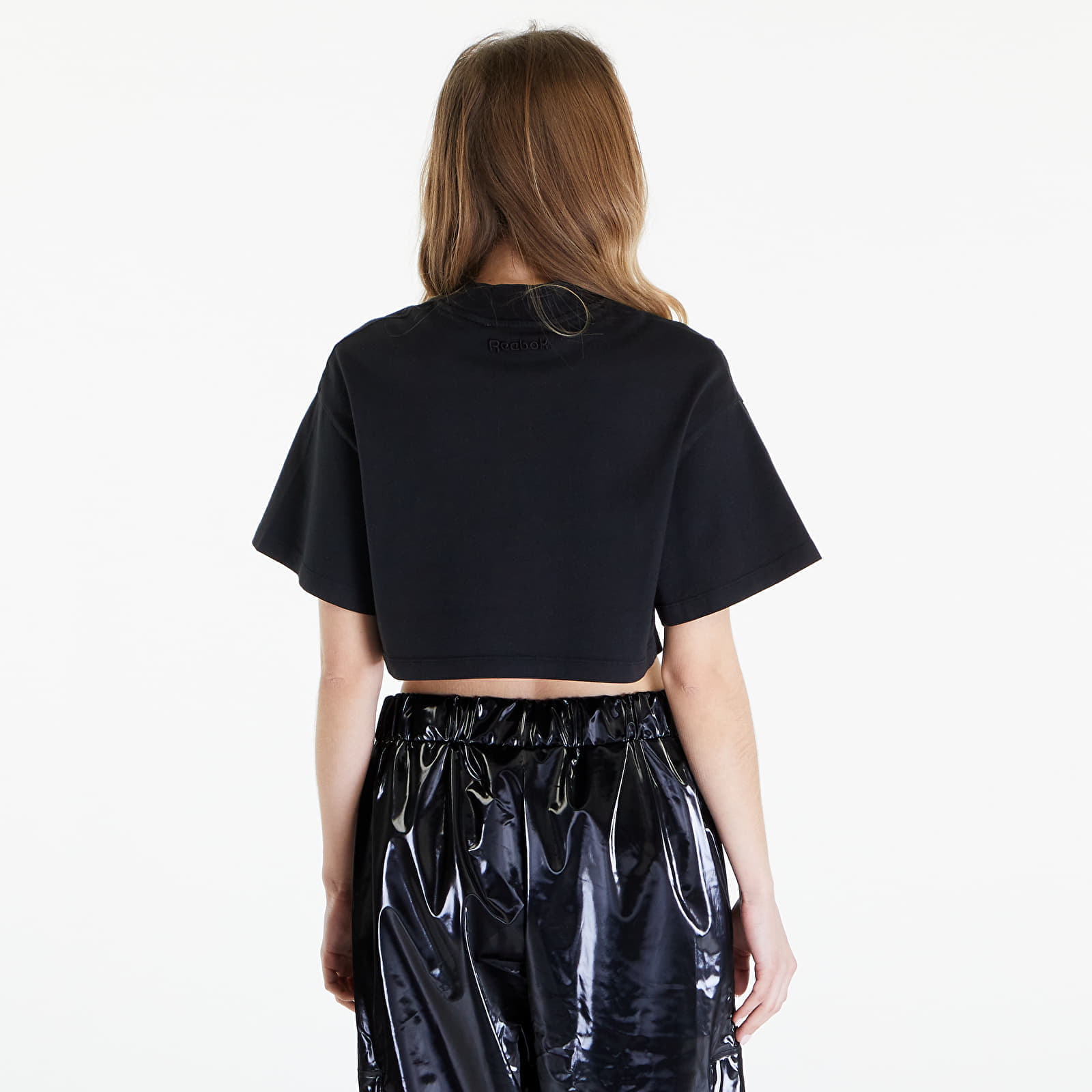 Reebok T-shirt Reebok Washed Cropped Tee Washed Black L - 3