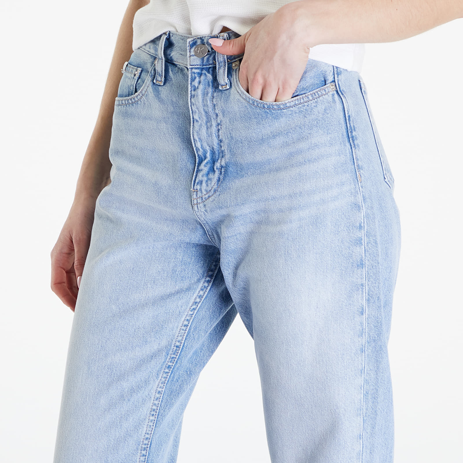 Jeans Calvin Klein Jeans High Rise Straight Jeans Denim Light