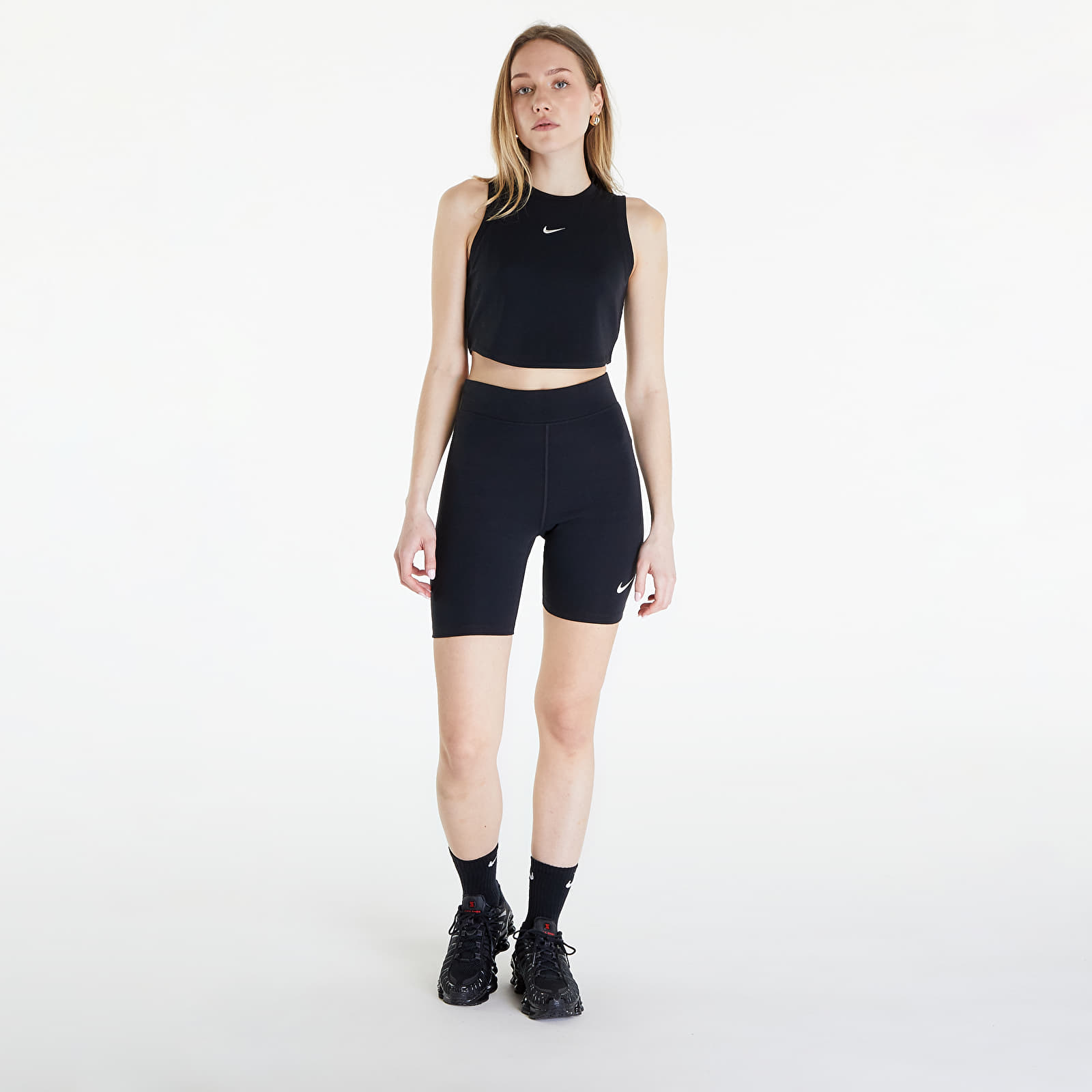 Tank tops Nike Sportswear Essentials Women's Ribbed Cropped Tank Black/ Sail