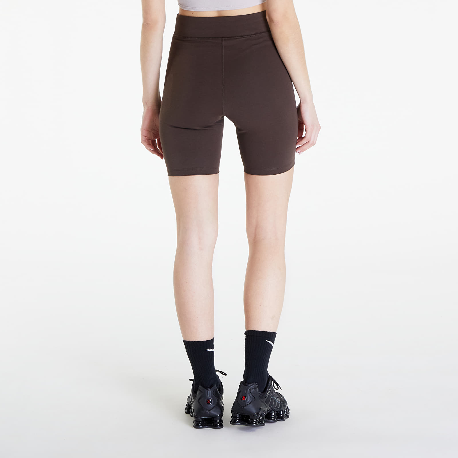Pantalones cortos Nike Sportswear Classics Women's High-Waisted 8" Biker Shorts Baroque Brown/ Sail