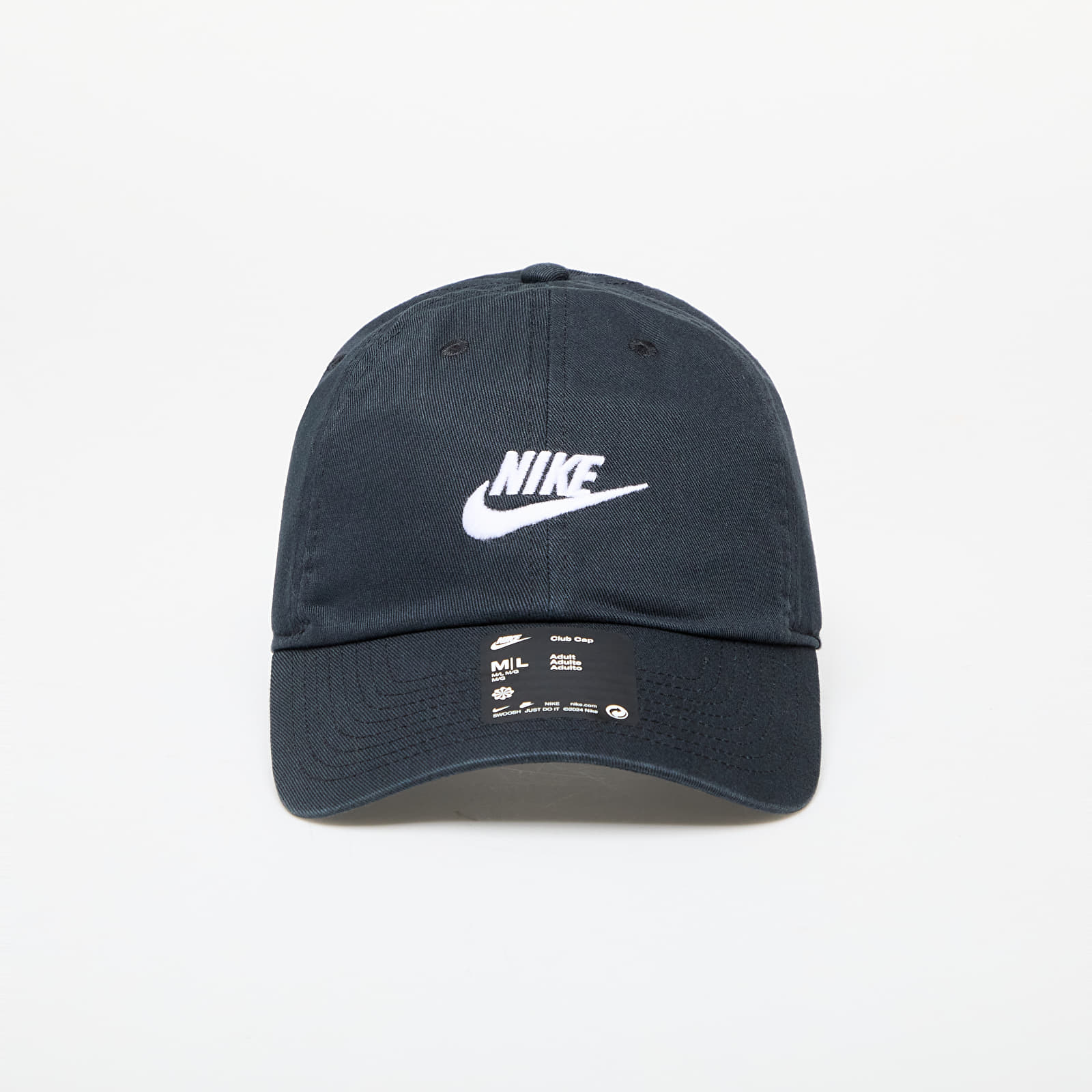 Caps Nike Club Unstructured Futura Wash Cap Black White Queens