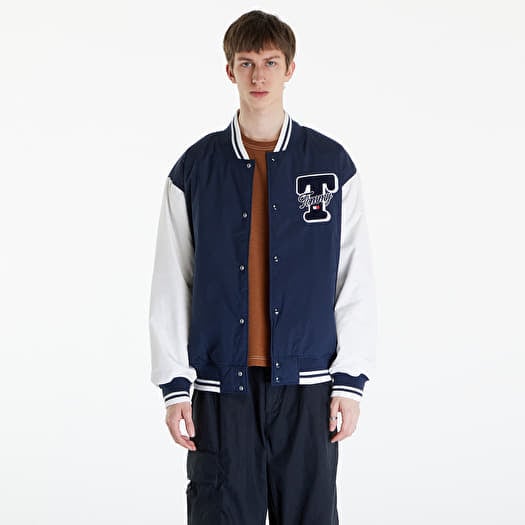 Jachetă Tommy Jeans Colorblock Varsity Jacket Blue