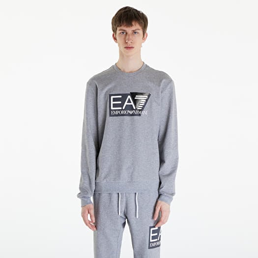 Mikina EA7 Emporio Armani Felpa Medium Grey Melange