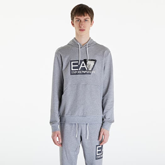 Pulóver EA7 Emporio Armani Felpa Medium Grey Melange