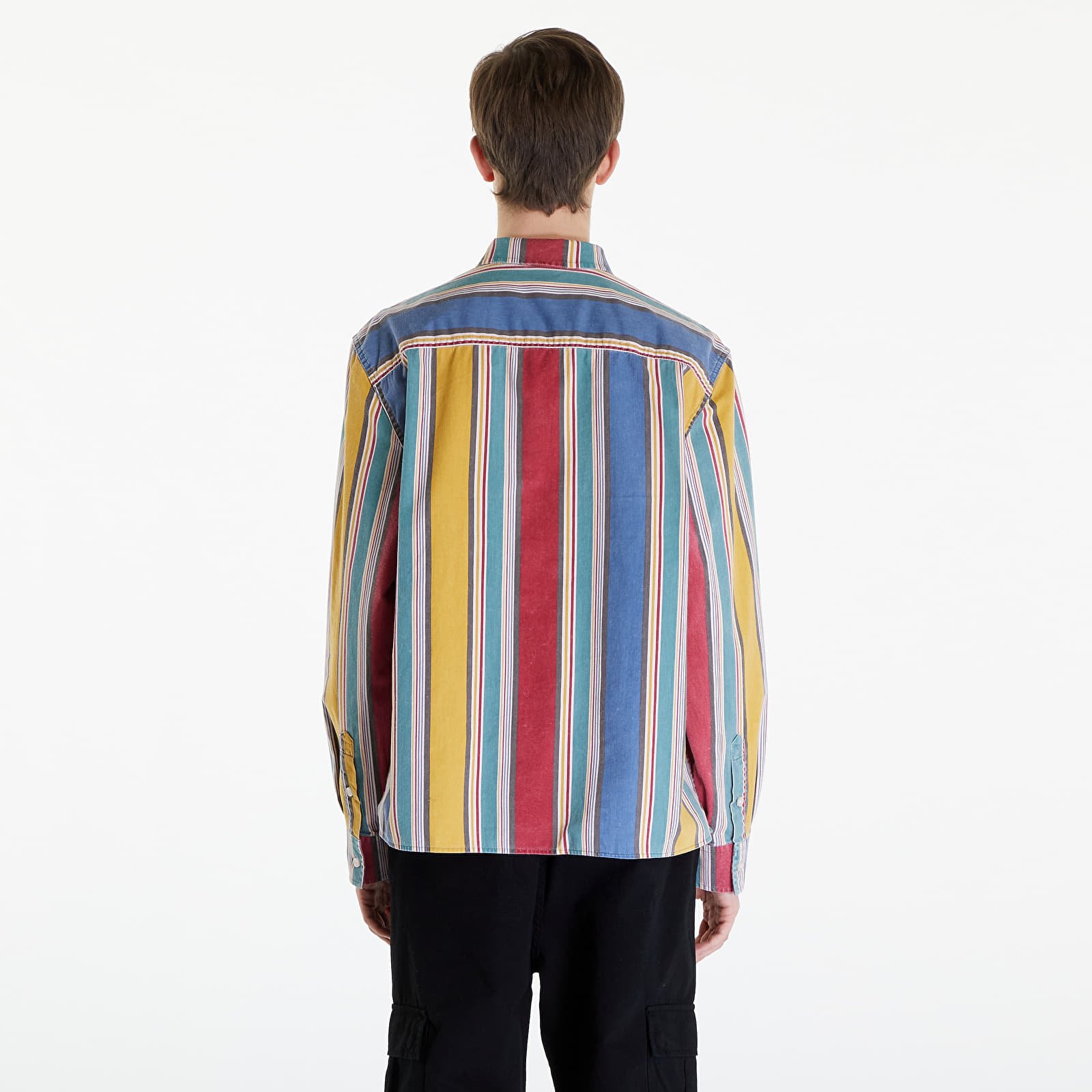 Koszule Guess Originals Multi-Stripe Ls Shirt Sage Rust Multi