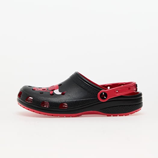 Black and red crocs online