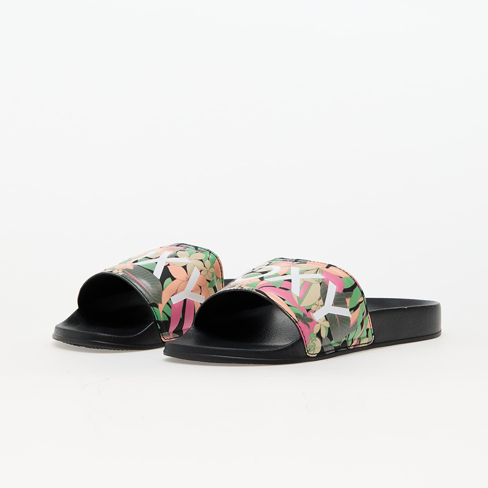 Damesschoenen Roxy Slippy Ii Black/ Pink/ Soft Lime