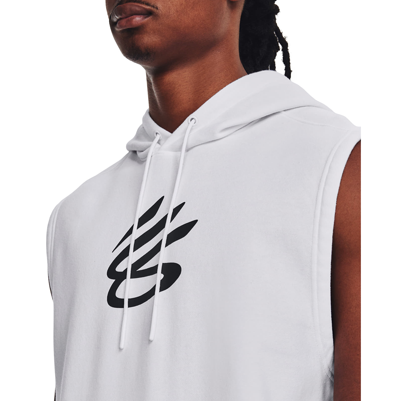 Hupparit ja collegepaidat Under Armour Curry Fleece Slvls Hoodie White