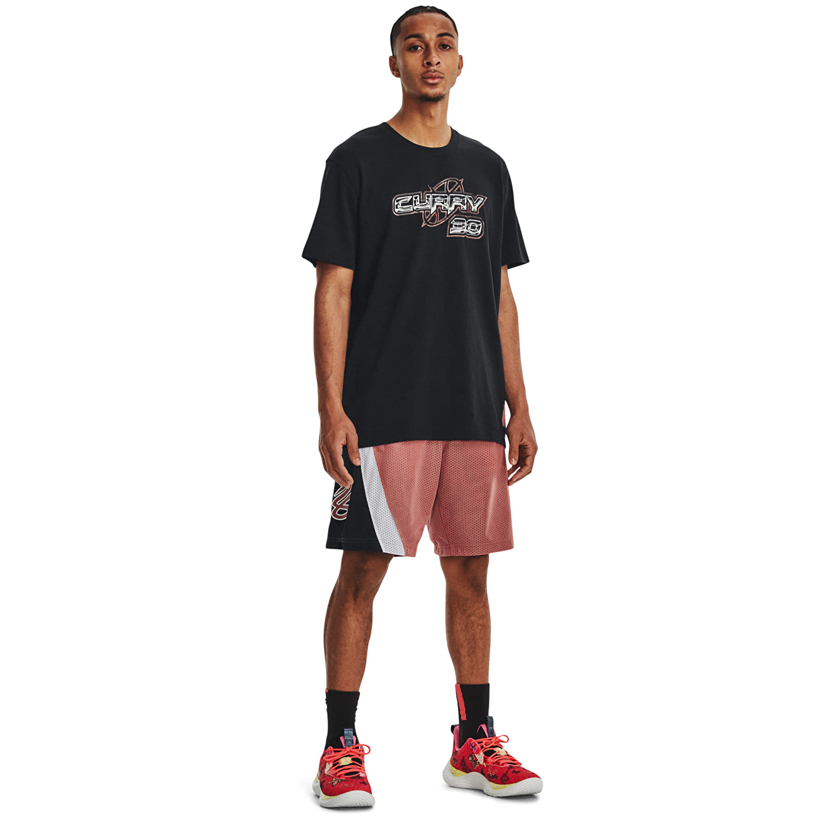 Pantalones cortos Under Armour Curry Splash 9'' Short Red