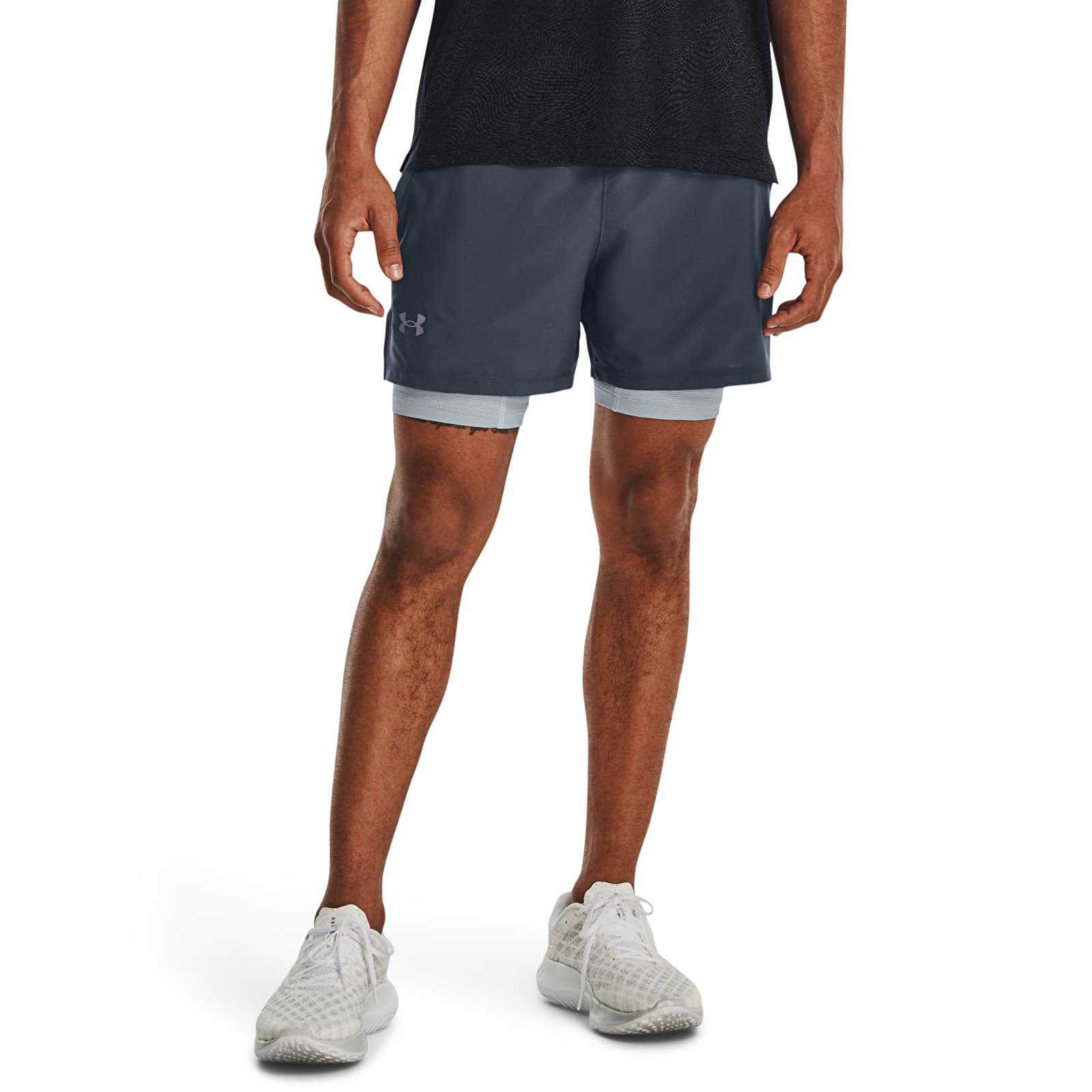 Korte broeken Under Armour Launch Elite 2In1 5'' Short Gray