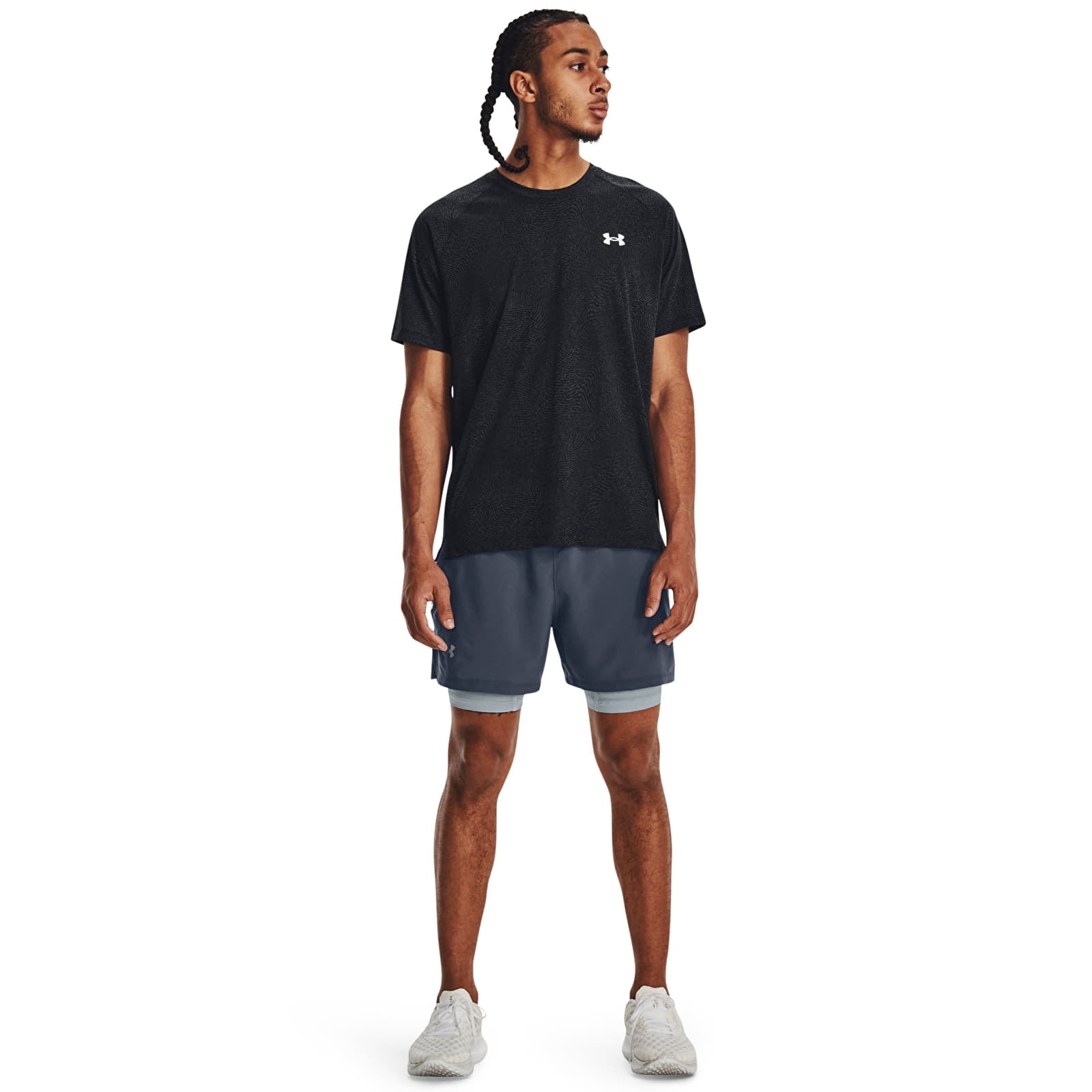 Korte broeken Under Armour Launch Elite 2In1 5'' Short Gray